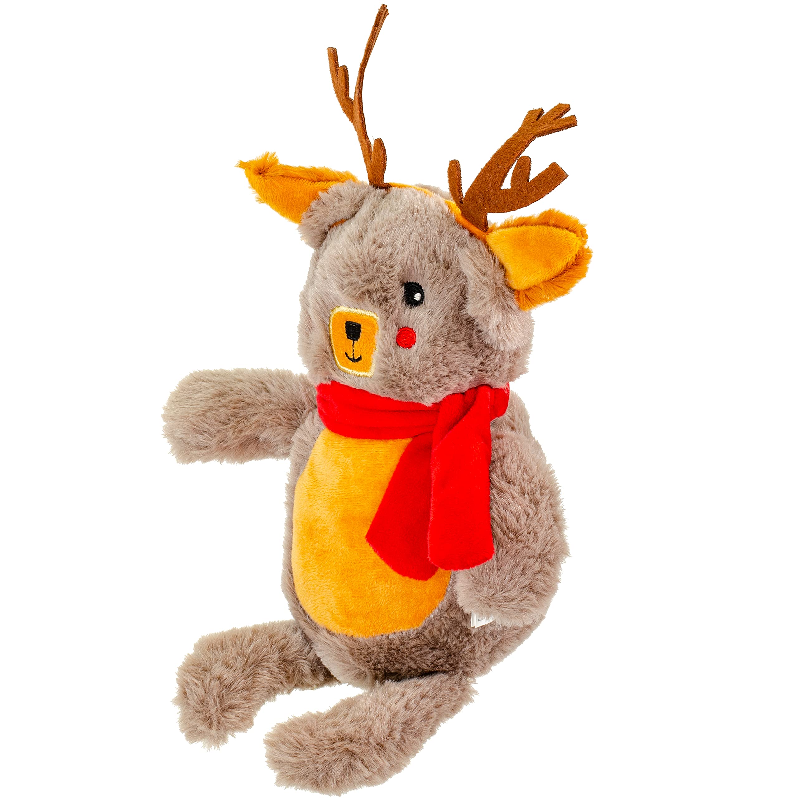 Giftable World Holiday Plush Pet Toy Fun For Christmas Designs With Squeaker Dog Chew Toy (9'' Holiday Bear)