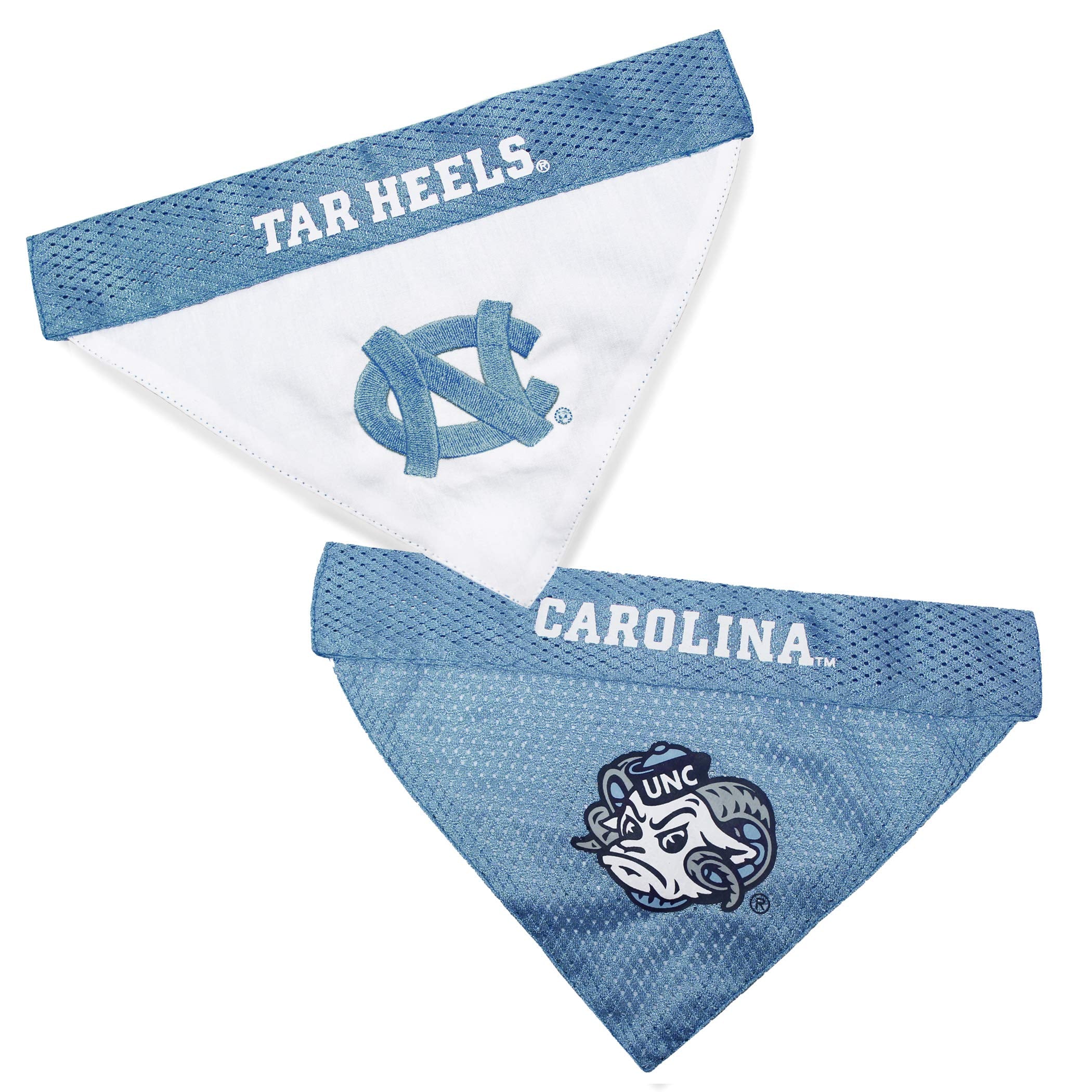 Pets First Ncaa Reversible Bandana. North Carolina Tar Heels Sports Fan Pet Bandana Small/Medium, Home & Away!