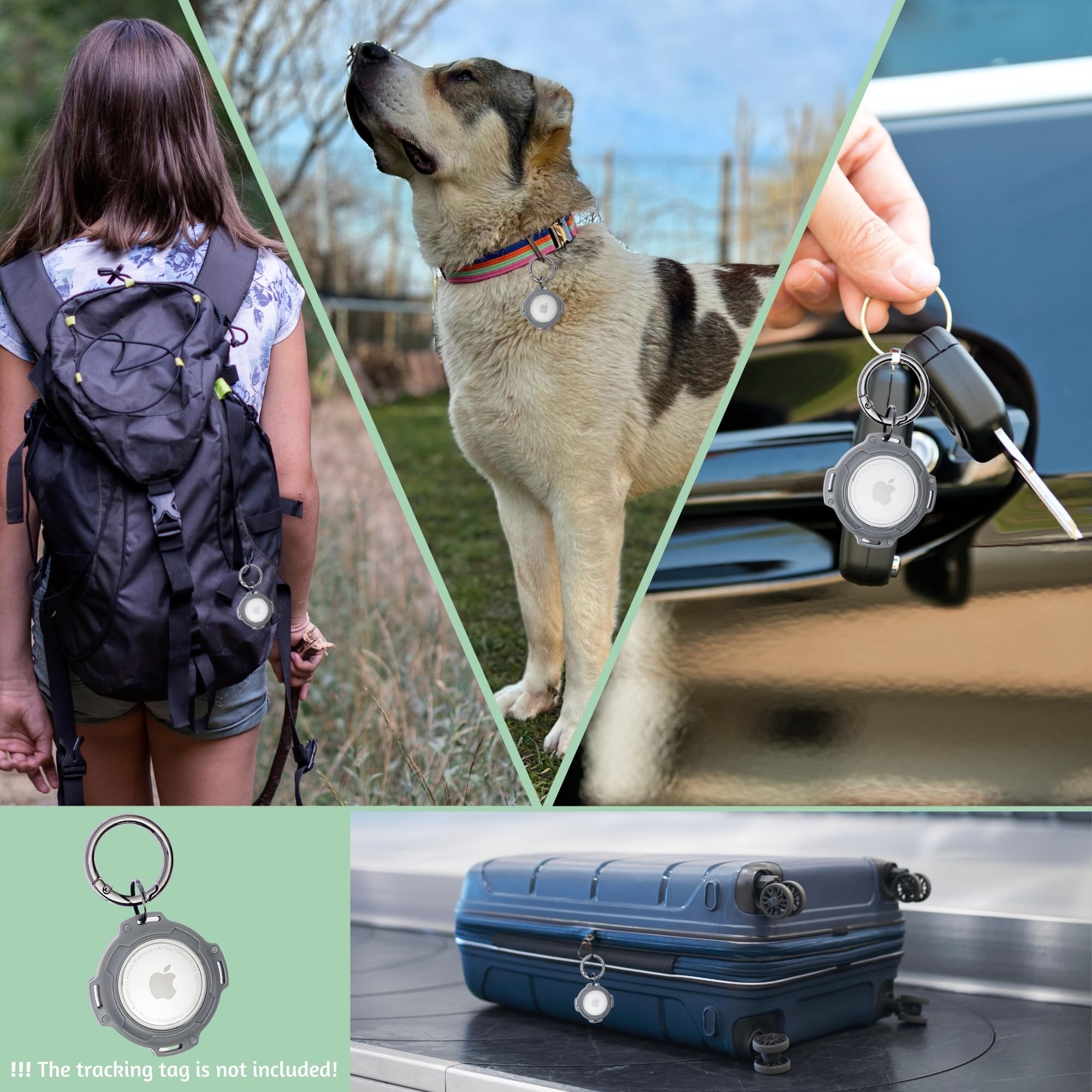 Adityna Cotton Dog Collar With Airtag Holder - Heavy-Duty Metal Buckle, Breathable, Easy Adjustable For Large & Extra-Large Bree