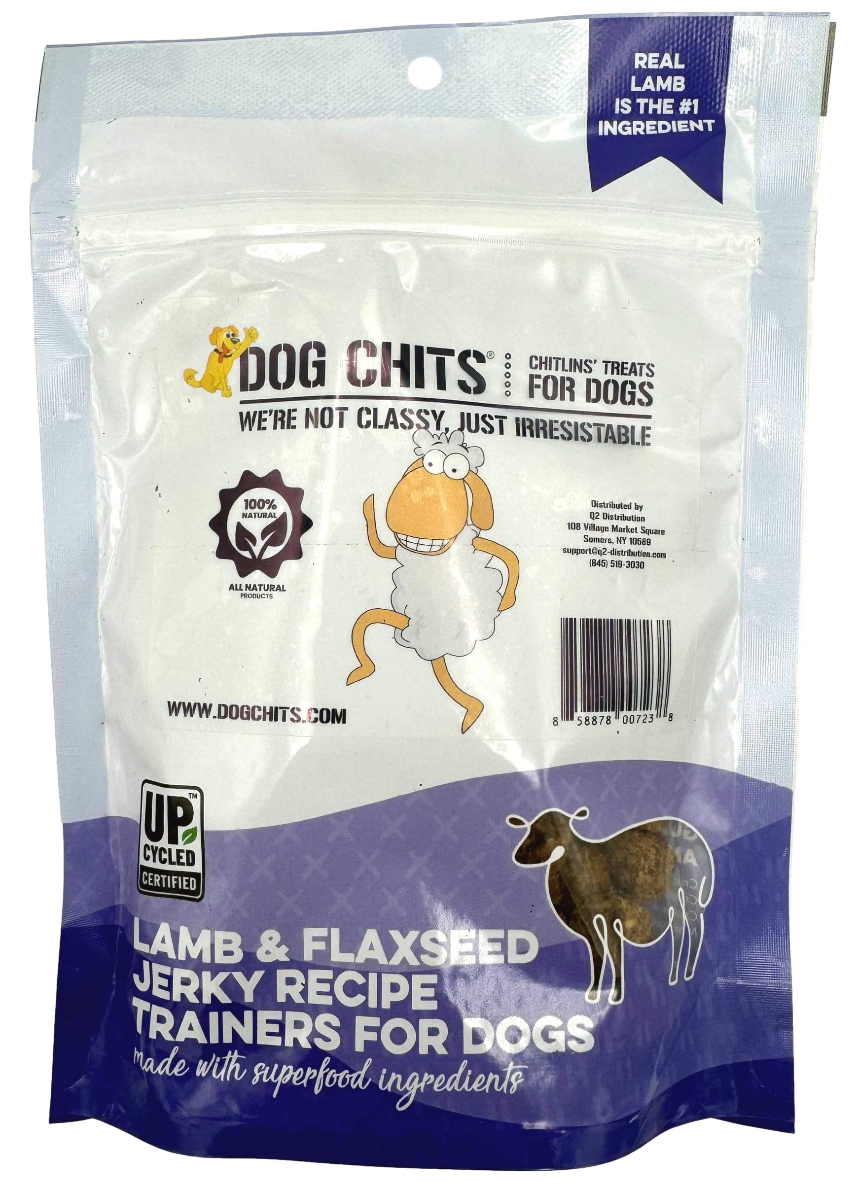 Dog Chits Lamb and Flaxseed Soft Chew for Dogs - Dog and Puppy Chews | Made in USA | USA Lamb | All Natural Treats | Large and S
