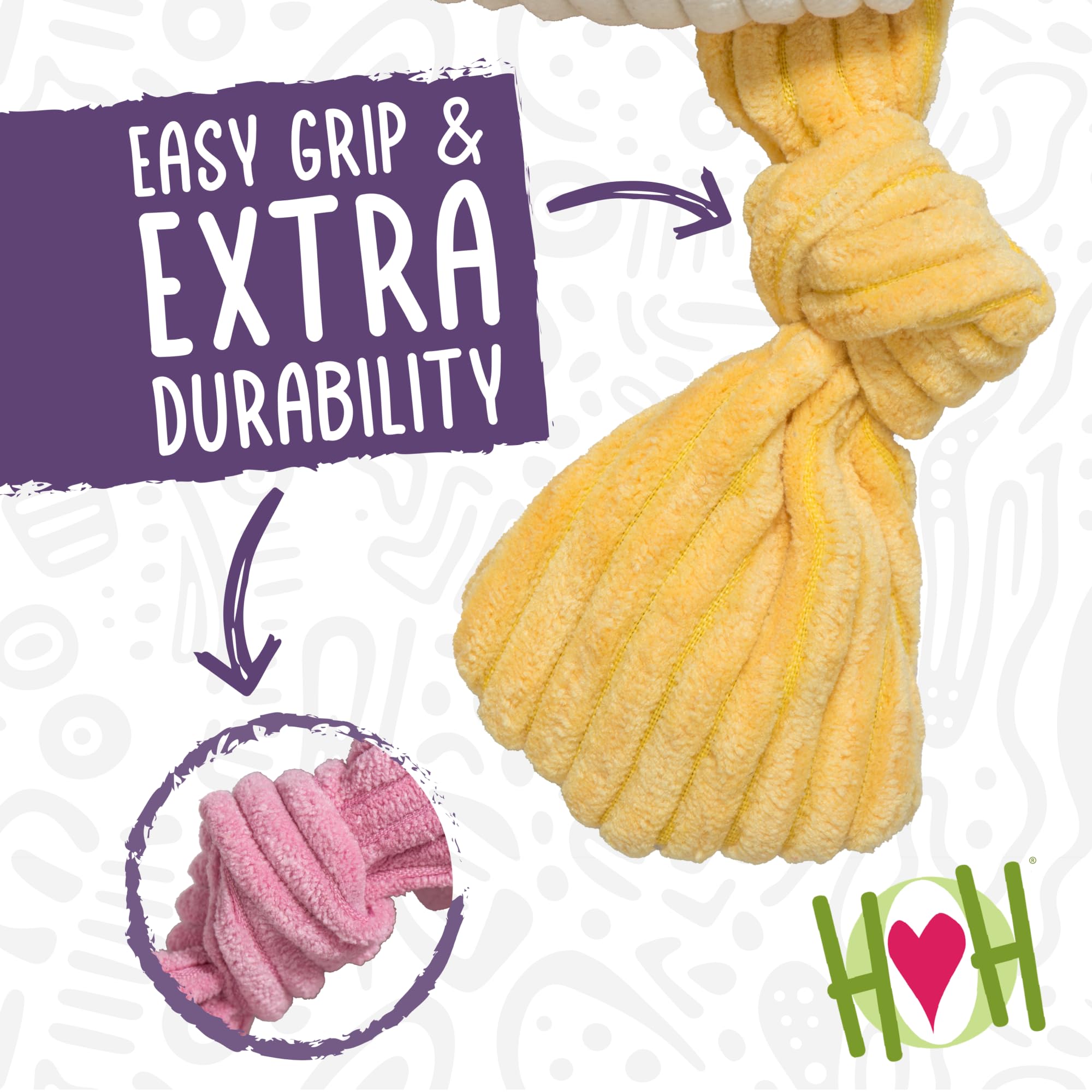 Hugglehounds Plush Corduroy Durable Squeaky Knottie, Dog Toy, Great Dog Toys For Aggressive Chewers, Fox, Small