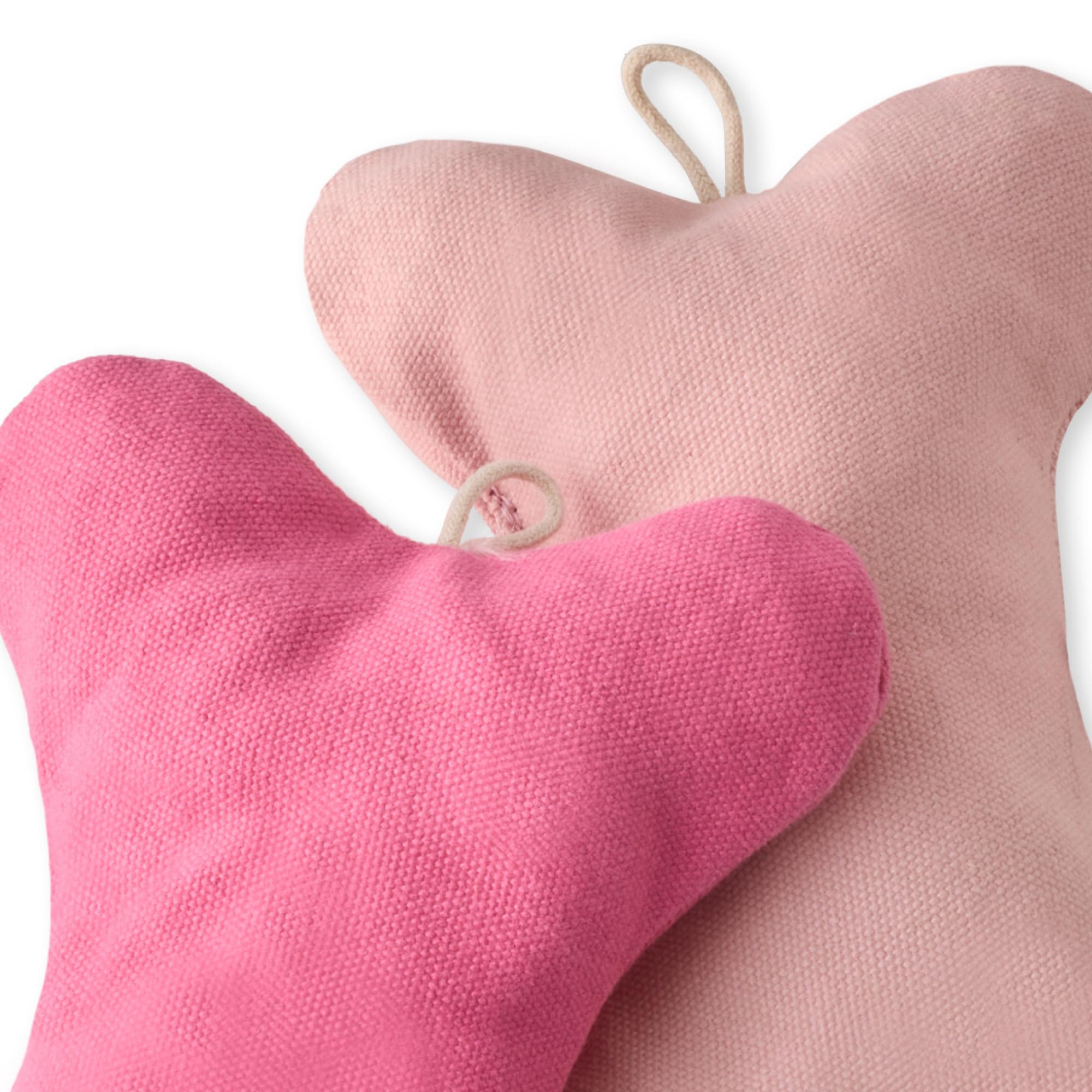 Pet Passion 2-Pack Stuffed Bones Dog Toys Durable Cotton Canvas With Coconut Fill For All Pet Breeds, Pink Ombre, One Size