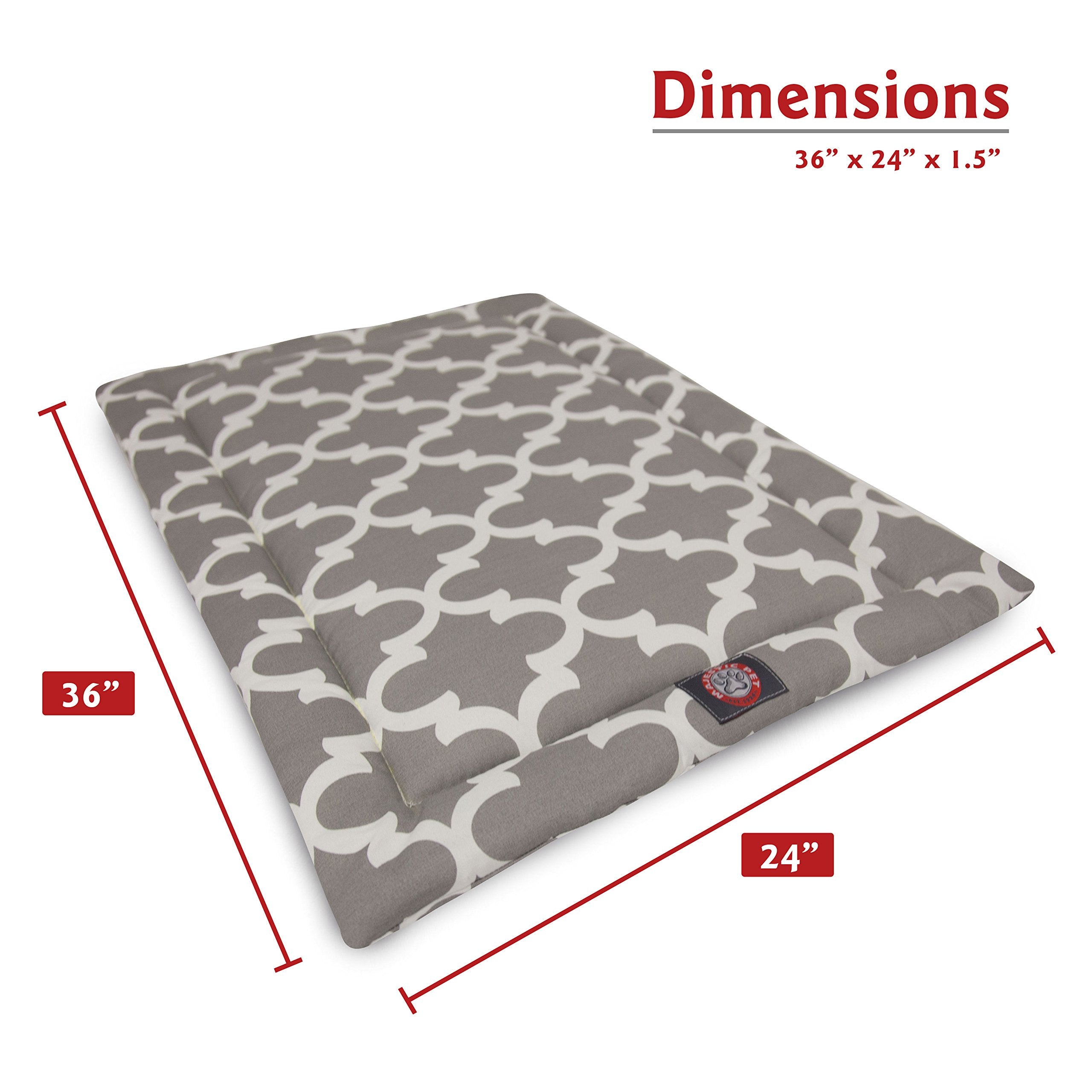 36' Trellis Gray Crate Dog Bed Mat By Majestic Pet Products