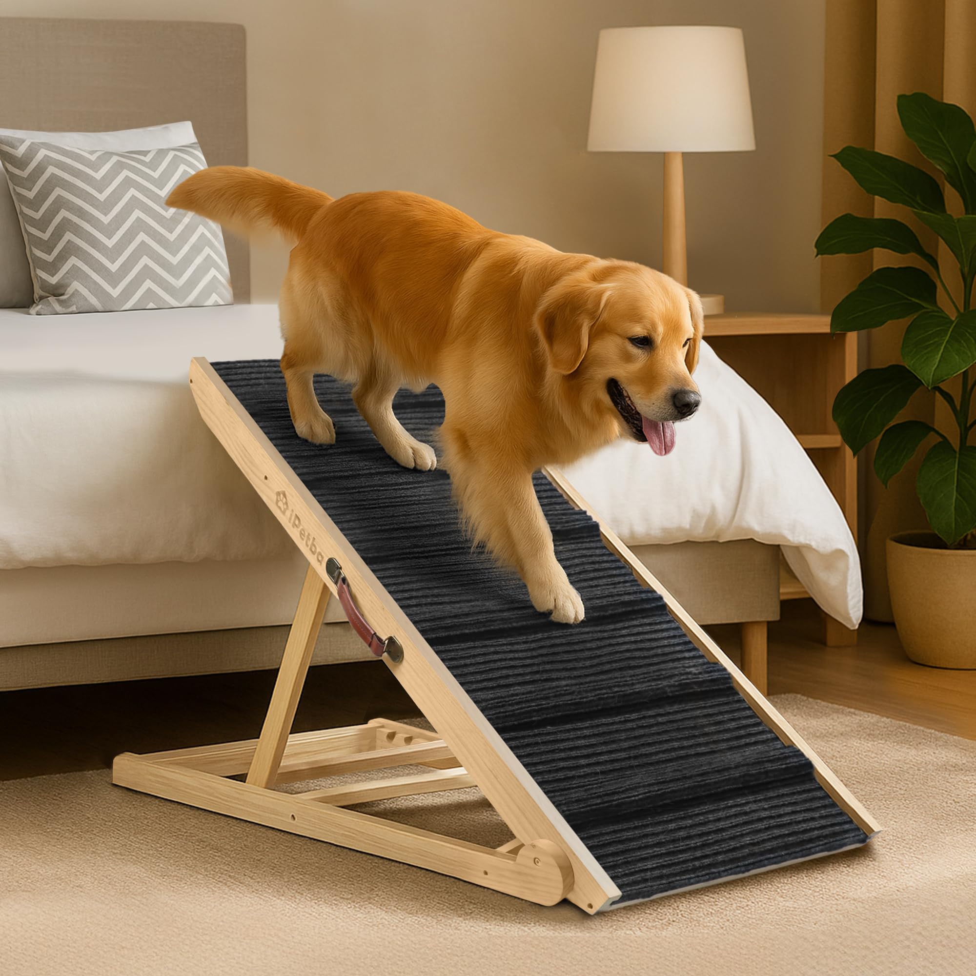 iPetba Dog Ramp for Bed, Upgraded 2.0 Version, Dog Ramp for Couch Pet Ramps for Small Dogs Indoor Small Dog Ramps Foldable and P