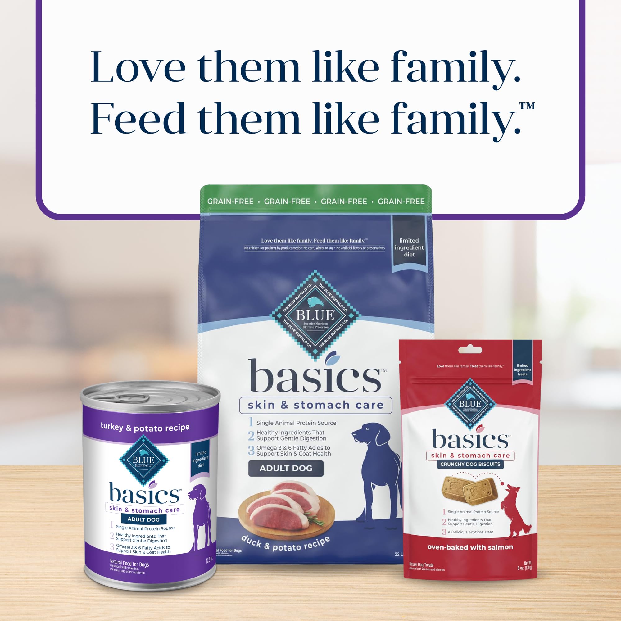 Blue Buffalo Basics Grain-Free Adult Wet Dog Food, Skin & Stomach Care, Limited Ingredient Diet, Turkey Recipe, 12.5-oz Can, 12