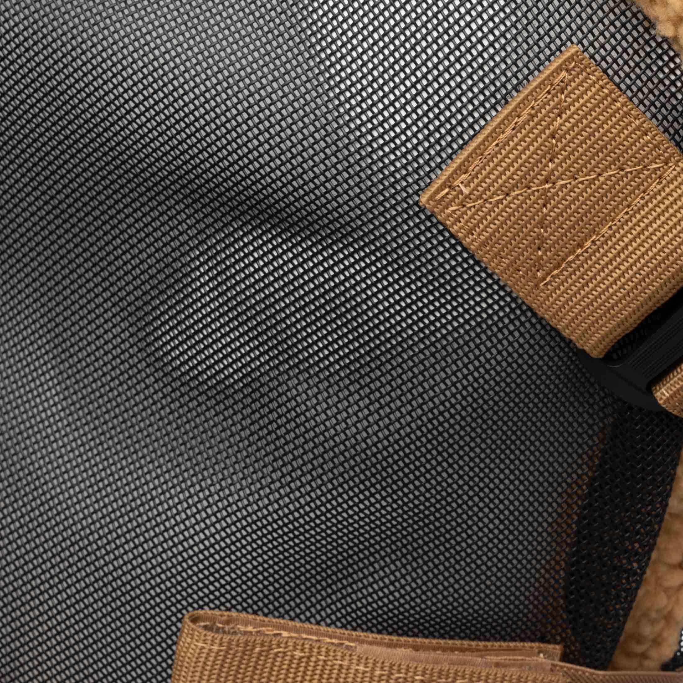 HORZE Wire-Framed Soft Mesh Fleece-Lined Fly Mask with UV Protection - Indian Tan - M