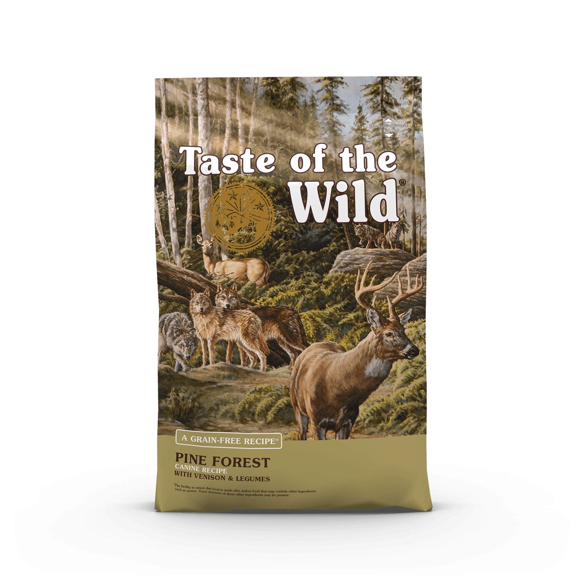 Taste of the Wild Pine Forest Grain-Free Recipe with Roasted Venison Dry Dog Food for All Life Stages, Made with High Protein fr
