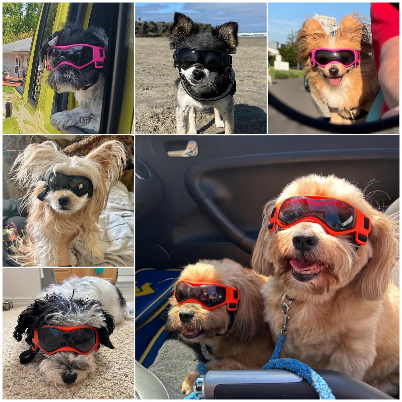 Dog Goggles Small Breed, Dog Sunglasses Small Breed Dog Eye Sun Light Protection, Uv Protection Goggles For Dog With Adjustable
