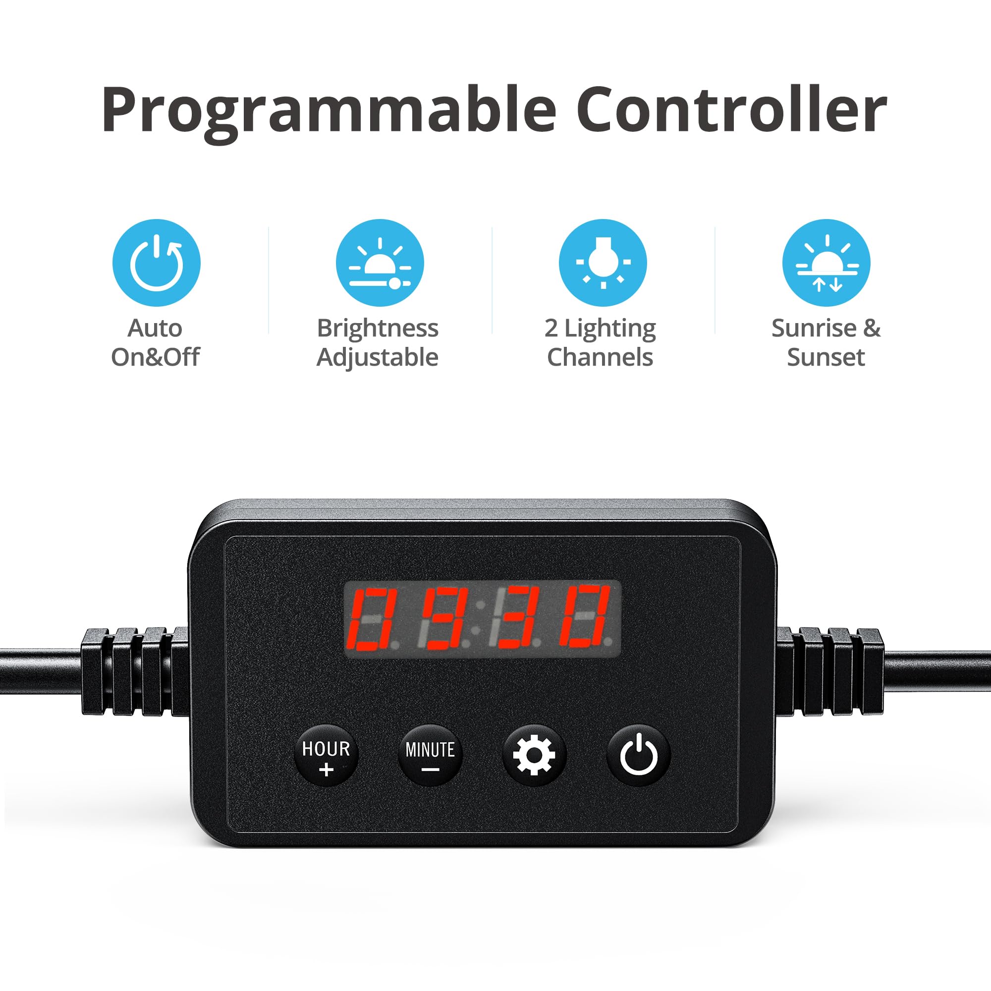 Nicrew Classicled Plus Led Aquarium Light With Timer, 10 Watts, For 12 To 18 Inch Fish Tank Light, Daylight And Moonlight Cycle,
