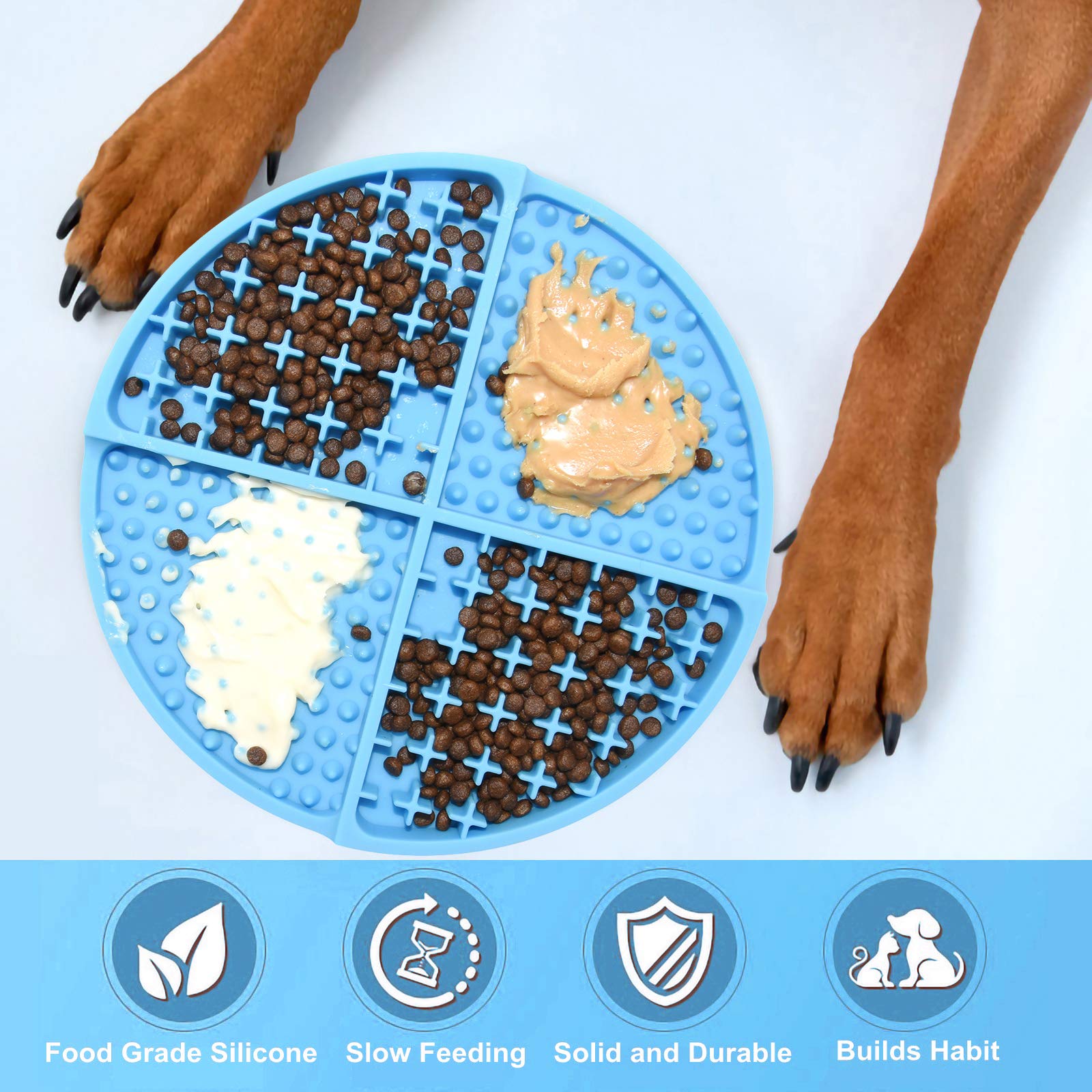 Bangp Licking Mat for Dogs and Cats,Dog Slow Feeders,Boredom Anxiety Reduction,Heavy-Duty Puzzle Mat Dog Treat Mat with Unique Q