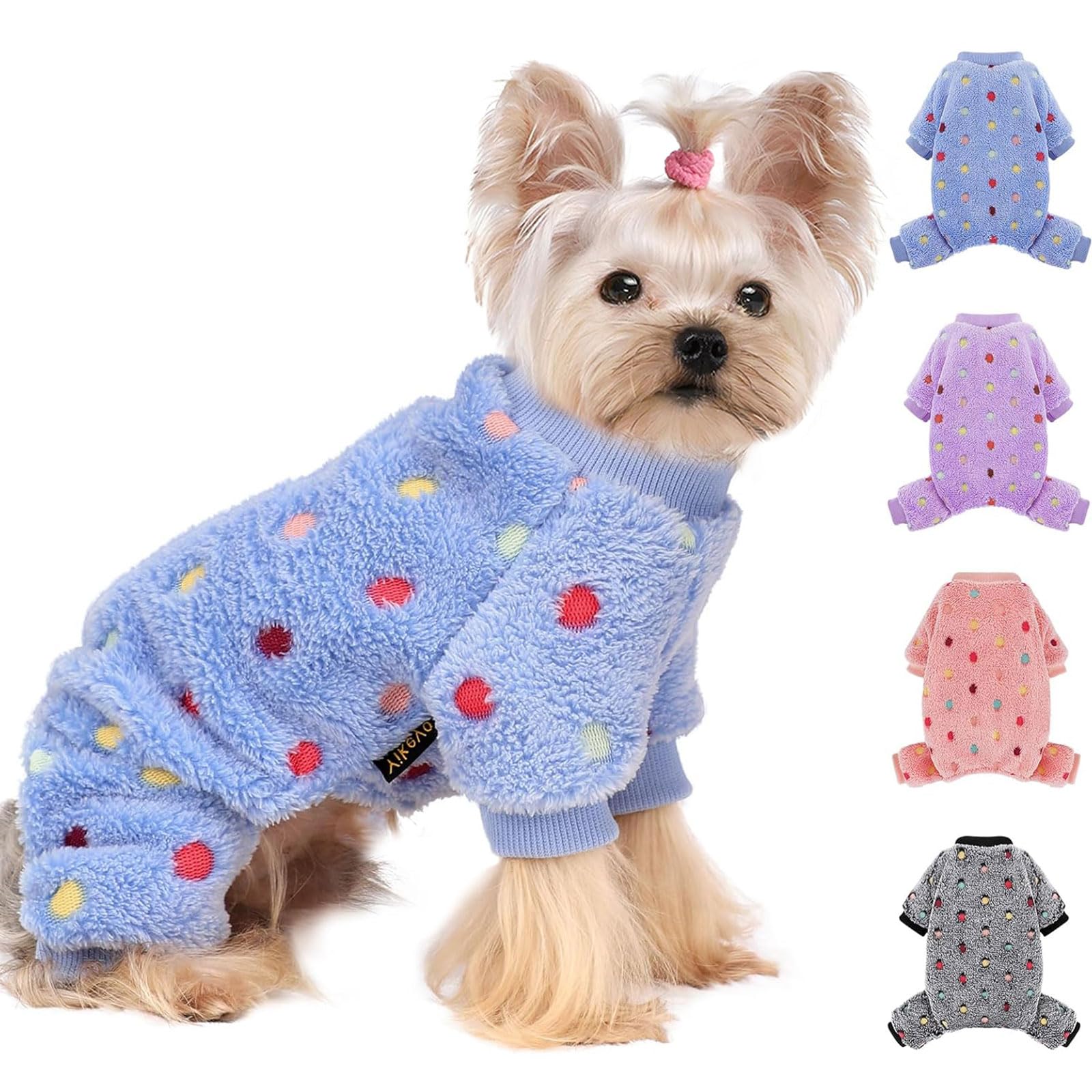 Dog Pajamas Small Sized Dog, Cotton Stretchable Pet Pajamass Jammies Puppy Outfits For Dogs Female Male, Winter Doggie Pjs Doggy