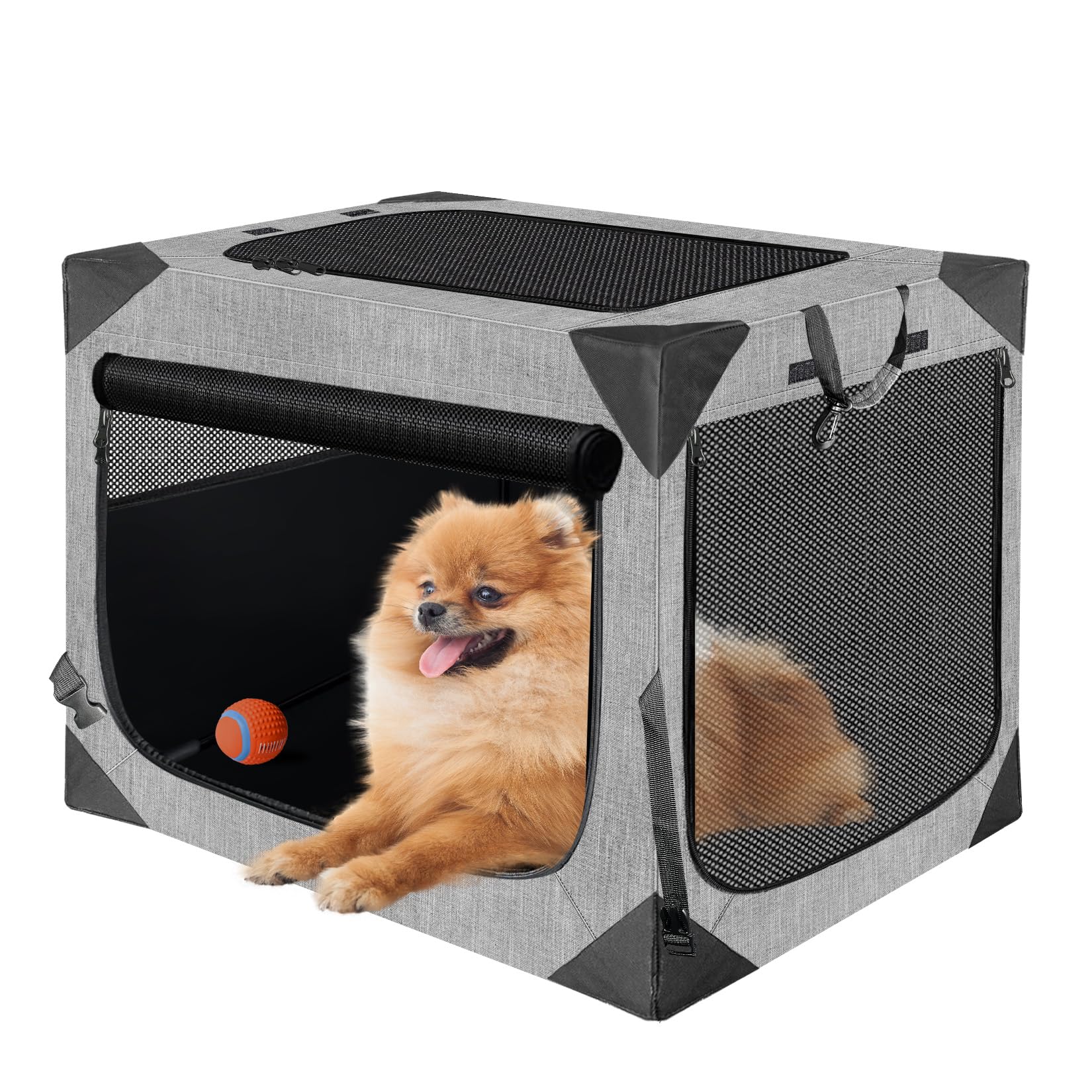 Nottia Dog Crates,Collapsible Soft Travel Crate For Medium Dogs (3 Year Warranty), Indoor & Outdoor Portable Pet Kennel With Che