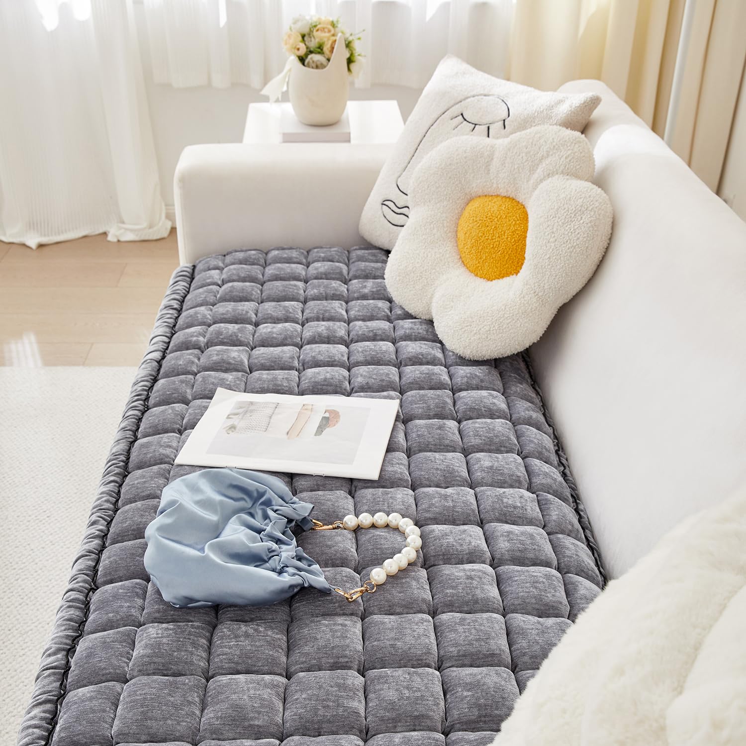 Aeeishomereform Dog Couch Cover Protector, Heavy Pet Couch Covers, Couch Covers For Dogs Washable, Non-Slip Pet Bed Mat Sofa Cov