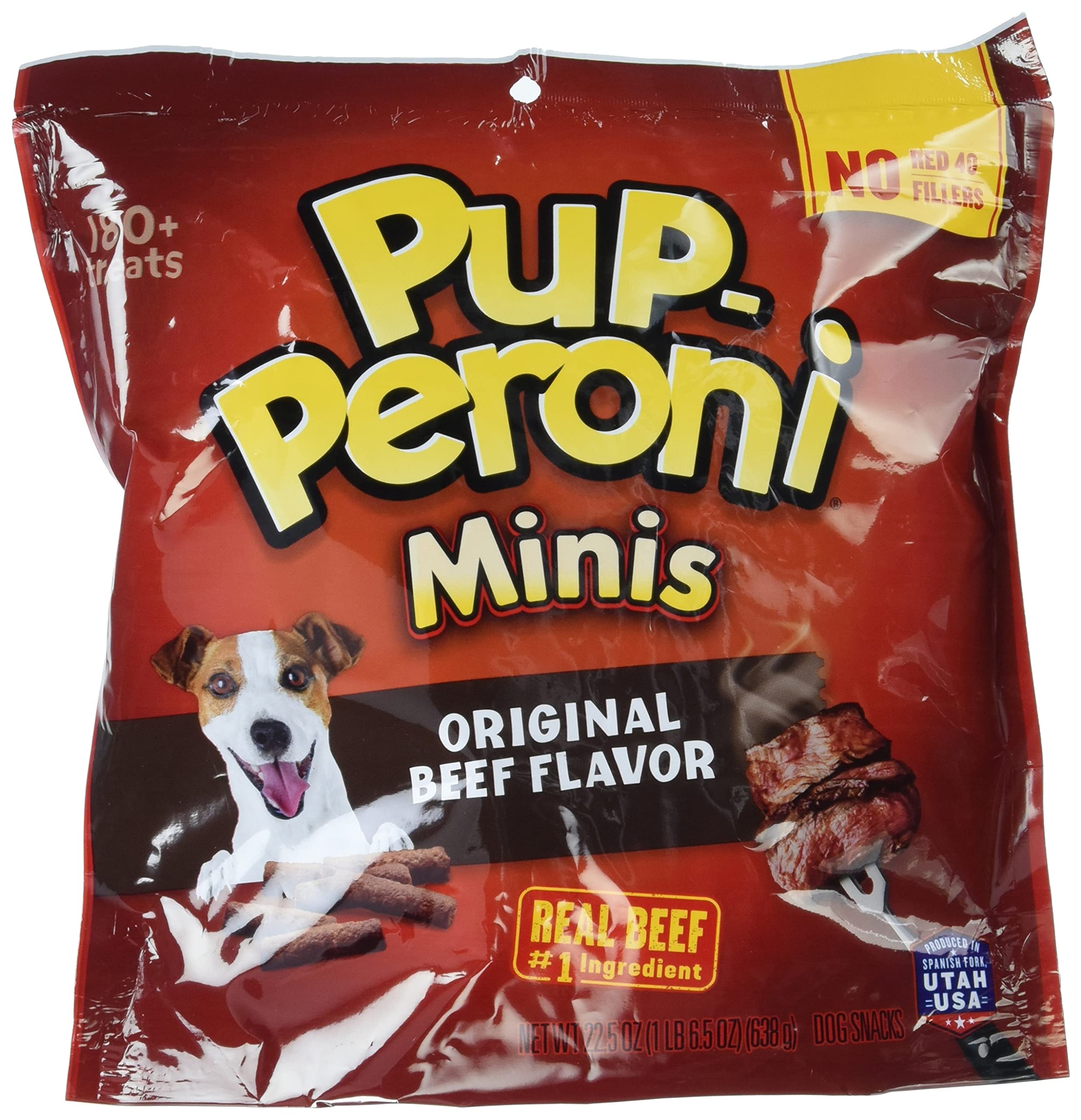 Pup-Peroni Original Beef Flavored Mini Dog Treats, 22.5 Ounce Bag (Pack of 4)