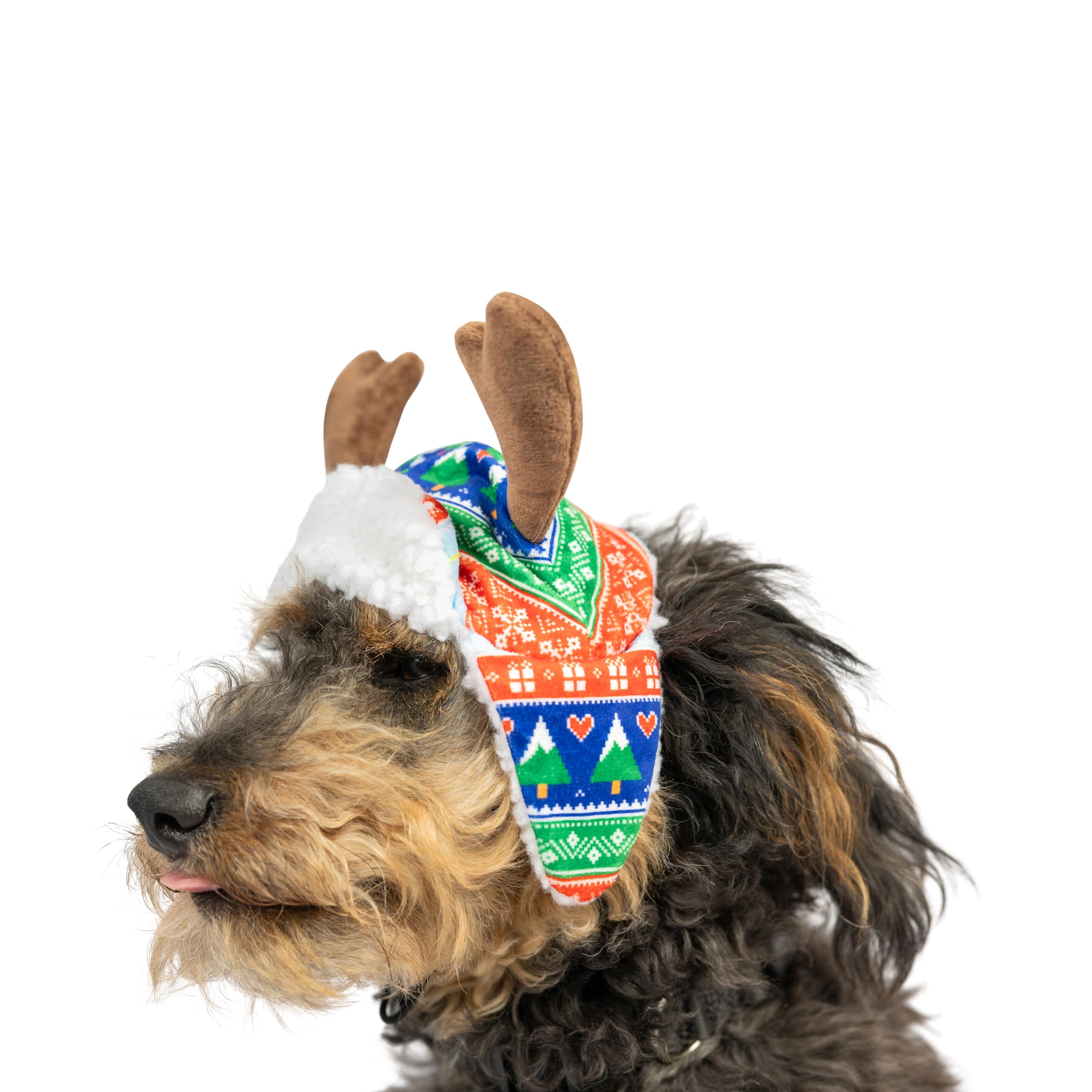 Huxley & Kent Pet Hat | Ugly Sweater Antler (Extra-Large) | Fun Christmas Holiday Hat For Dogs/Cats | Cute, Comfortable And Fun