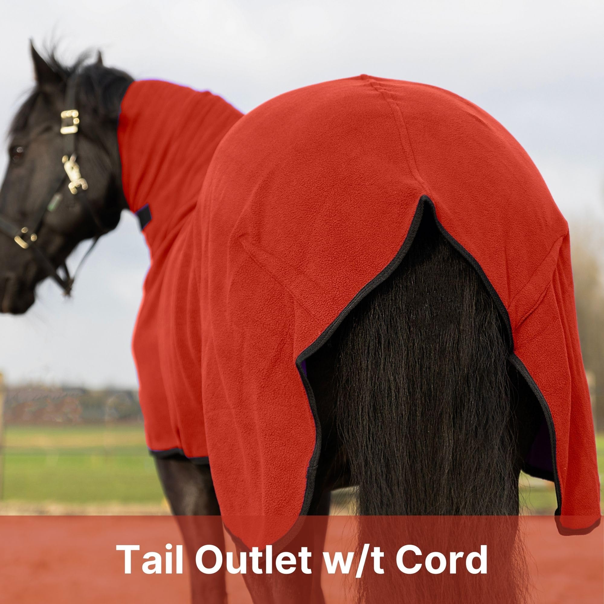 Resistance Long Lasting & Warm Soft Fleece Contour Cooler For Horse (Small (62''-66''), Red)