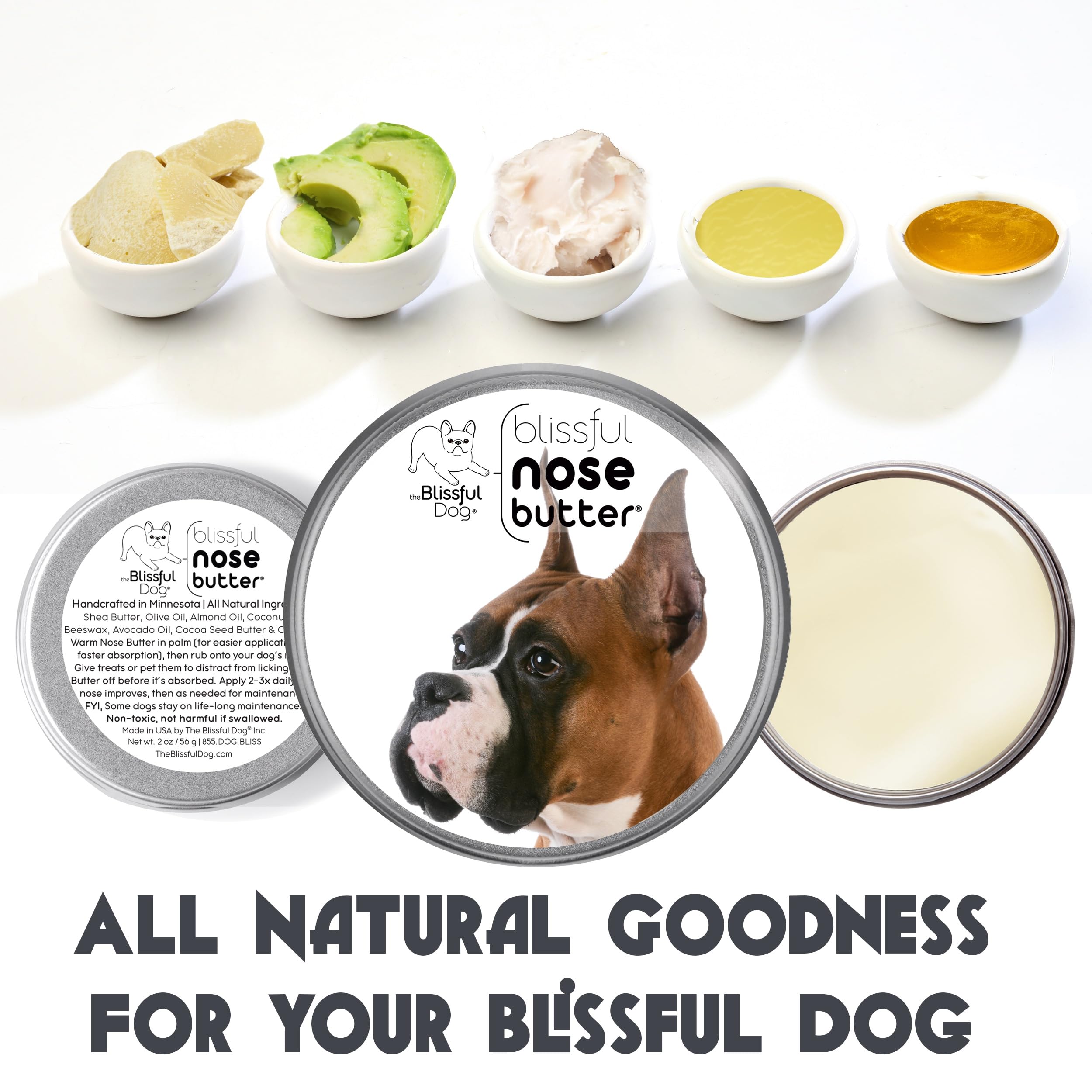 The Blissful Dog Show Ear Boxer Unscented Nose Butter - Dog Nose Butter, 16 Ounce