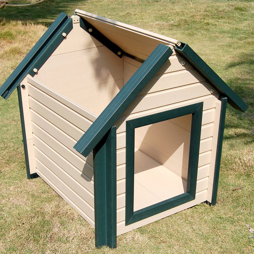 New Age Pet ECOFLEX Bunk Style Dog House, Large, Weatherproof and Easy to Clean, Elevated Floor for Ventilation, Quick Assembly,