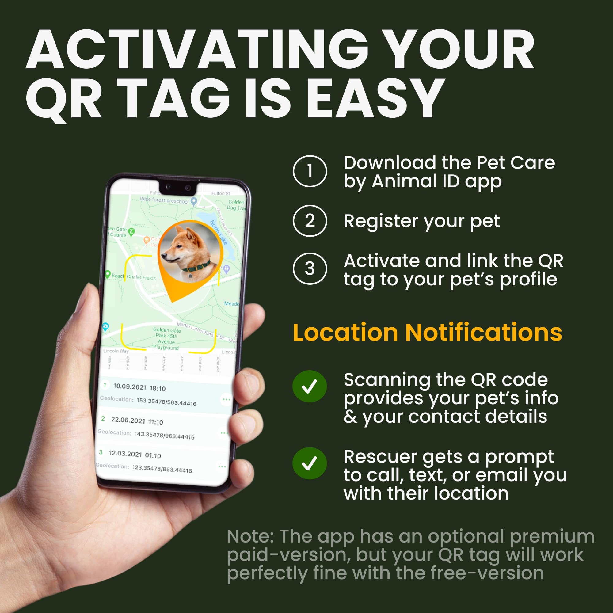 Bronzedog Leather Dog Collar With Qr Id Tag Basic Pet Collars For Small Mini Dogs Cats Puppies (9-11 Inch (Pack Of 1), Green & G