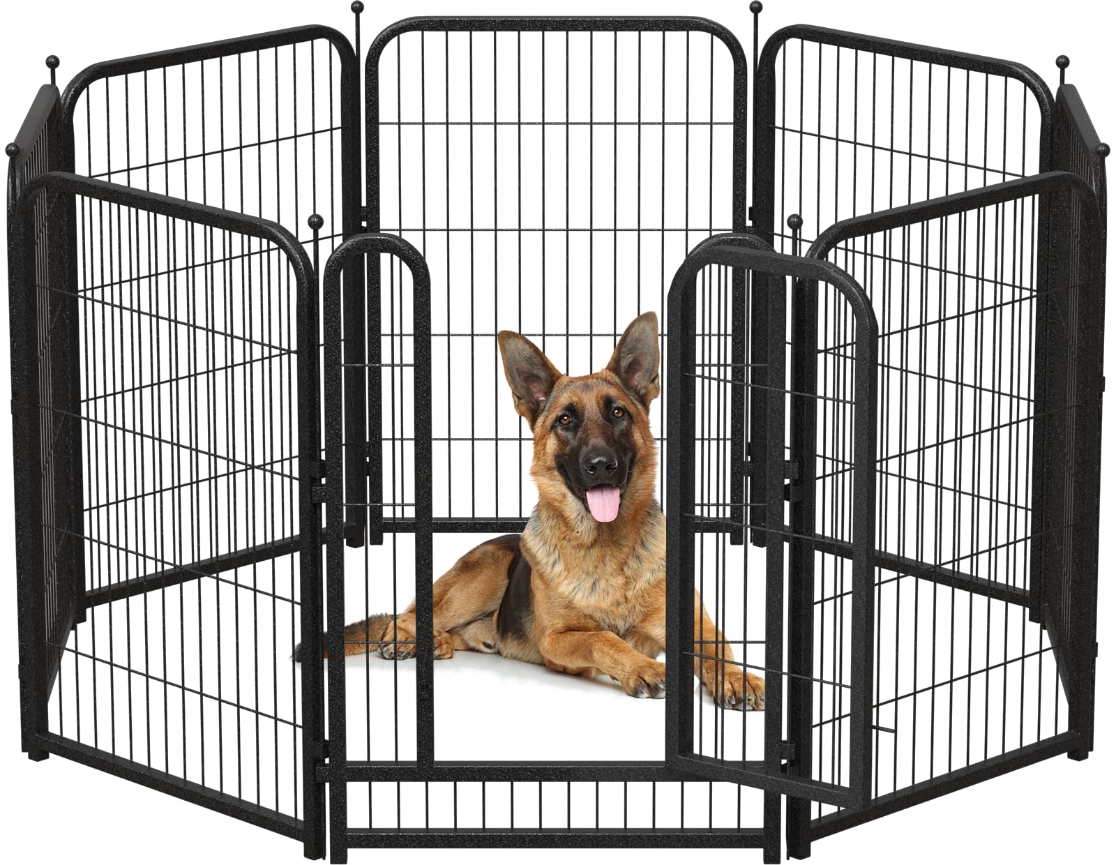 Petorldog Metal Dog Playpen, 40 Inch Height 8 Panels, Ideal Dog Fence For Large/Medium/Small Dogs Indoor & Outdoor Bliss, Perfec