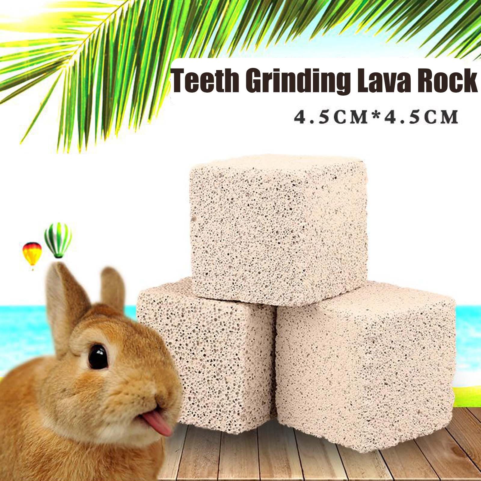 Meow&Woof 6 Pcs Large Rabbits Lava Blocks,Small Animals Grinding Teeth Stone Hamster High Calcium Chews Toys Pet Chewing Stones