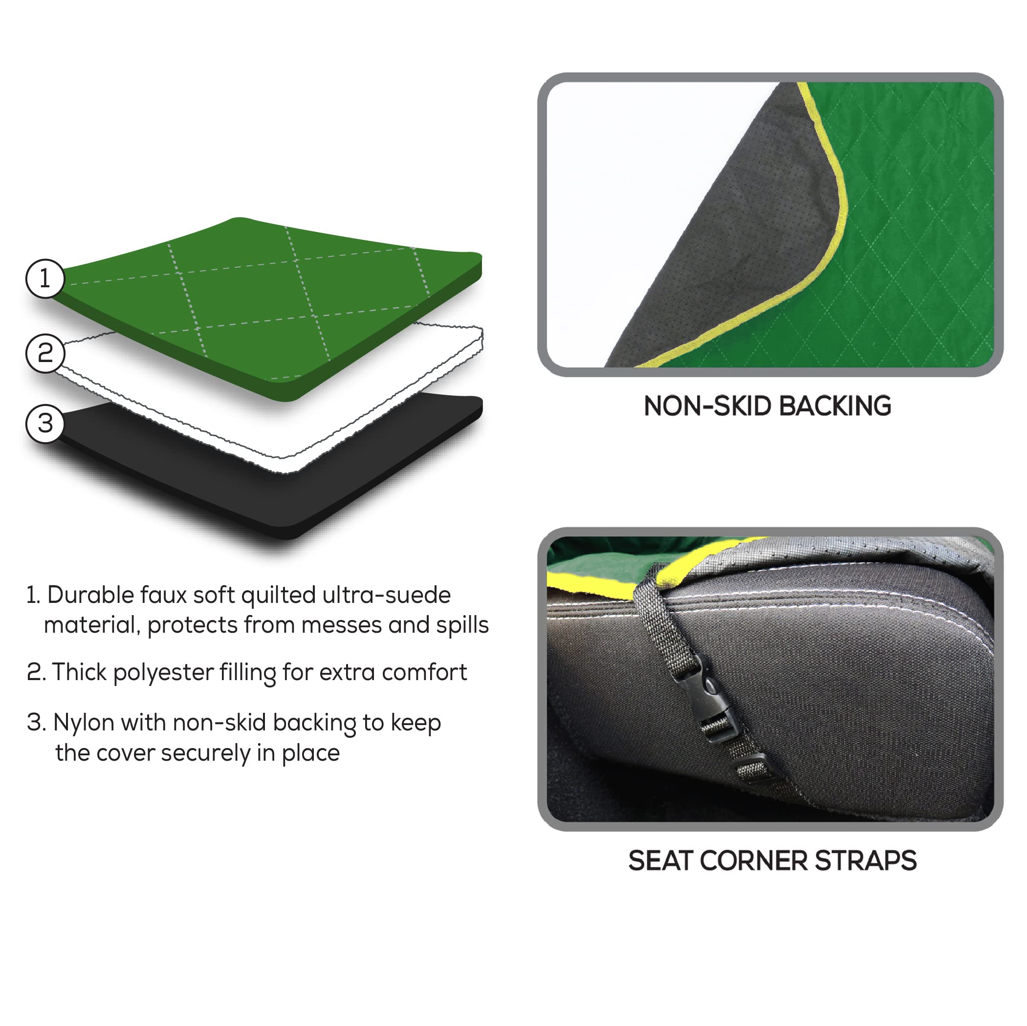 John Deere Pet Car Seat Cover For Dogs & Cats. Licensed Seat Protector For Construction, Tractors, John Deere Fans! Drive Your P