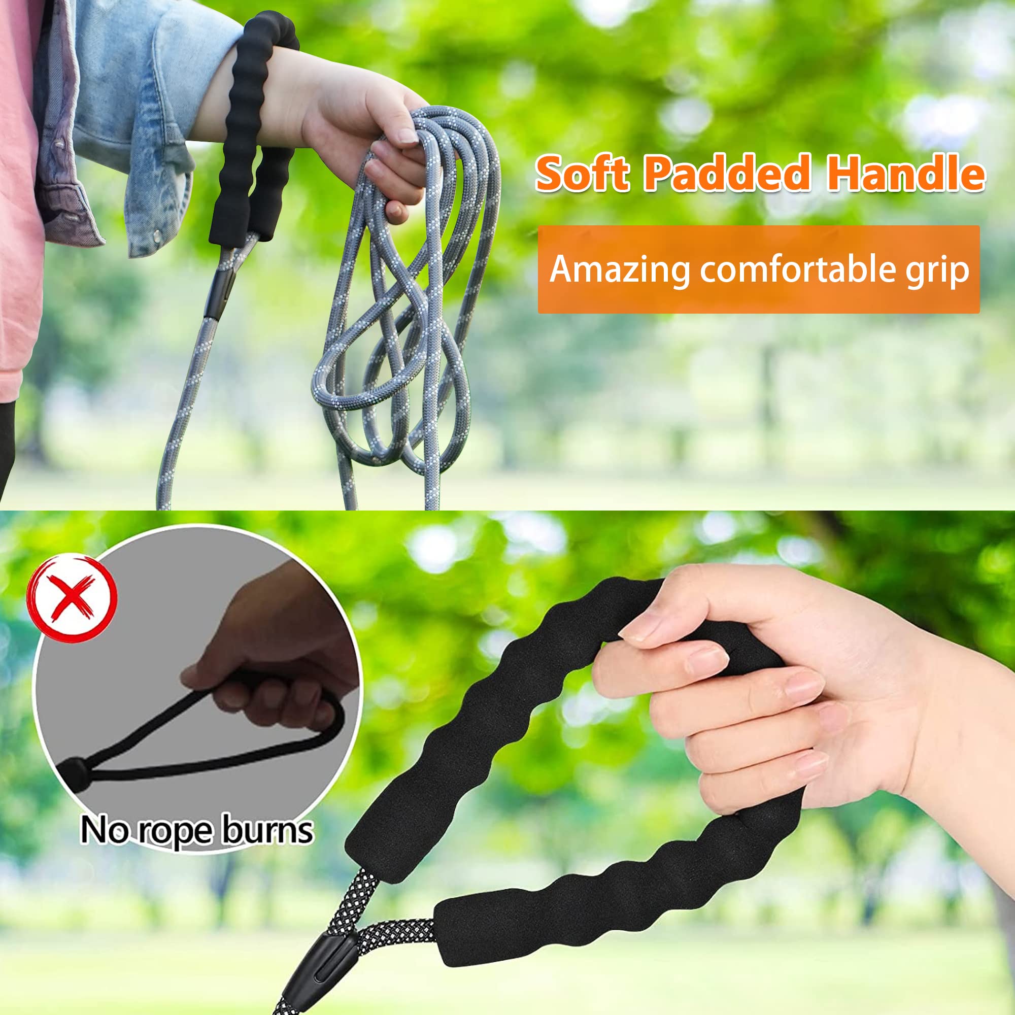 Ntr 3Ft Heavy Duty Dog Leash, Green Rope Dog Leashes With Swivel Lockable Hook And Comfortable Padded Handle, Cat Puppy Leash Le