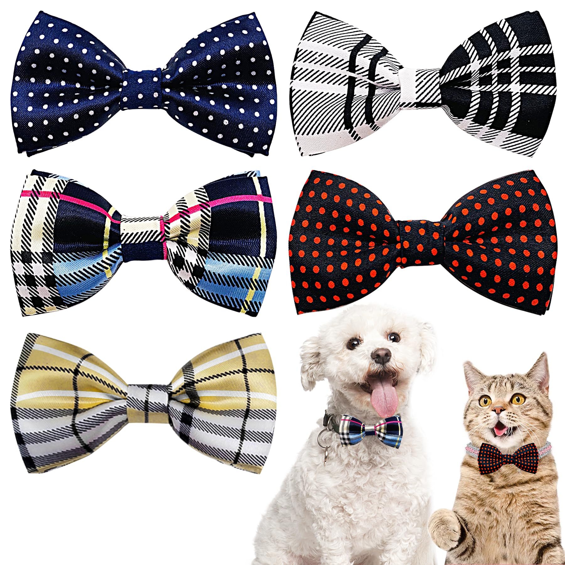 Pet Show Pet Small Dogs Collar Embellishment Attachment Bow Ties Puppies Cats Collar Charms Accessories Slides Bowties For Birth