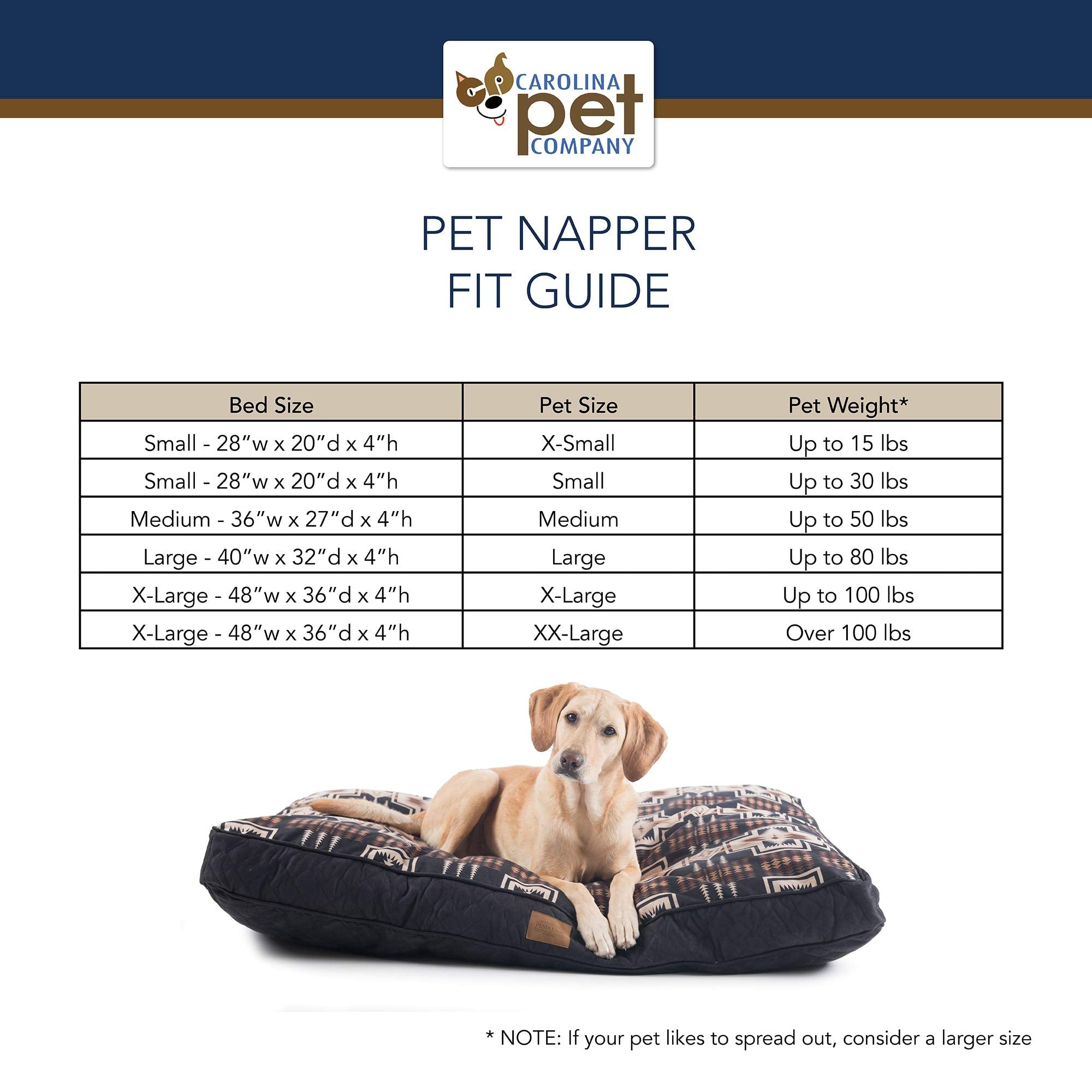 Pendleton National Park Napper Dog Bed - Glacier, M