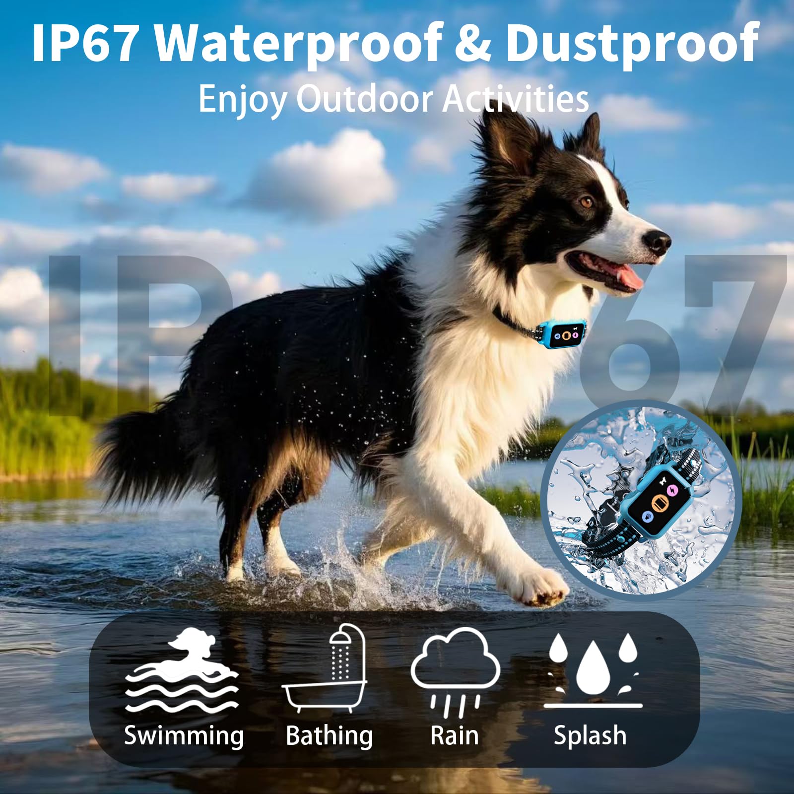 Frayo Dog Training Collar With Remote - 5 Training Modes 3300Ft Electric Dog Shock Collar Ip67 Waterproof Rechargeable E Collar