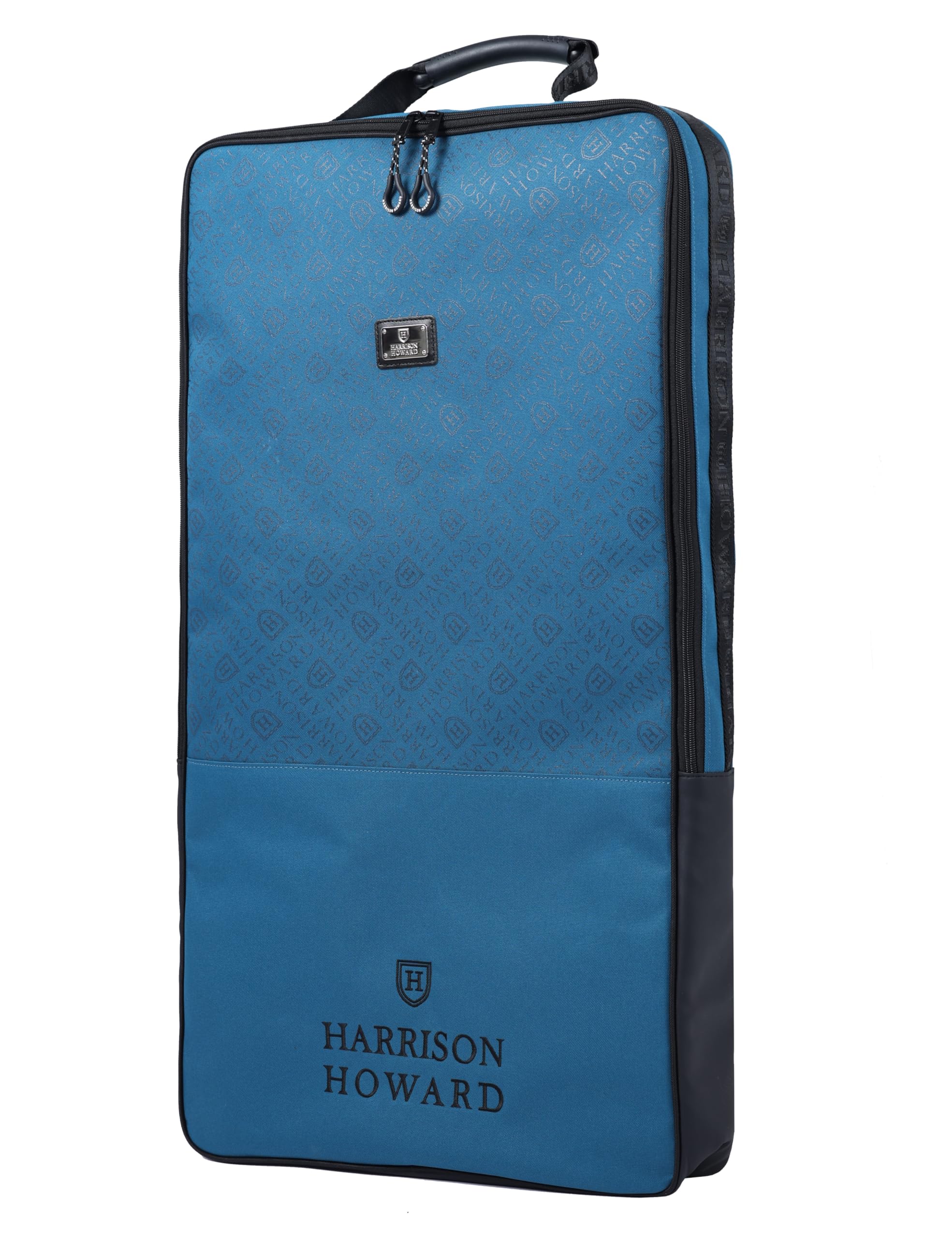 Harrison Howard Waterproof Bridle Bag Halter Bag for Horses with 3 Prong Tack Rack Sturdy Fabric Horse Tack Carry Bag Blue