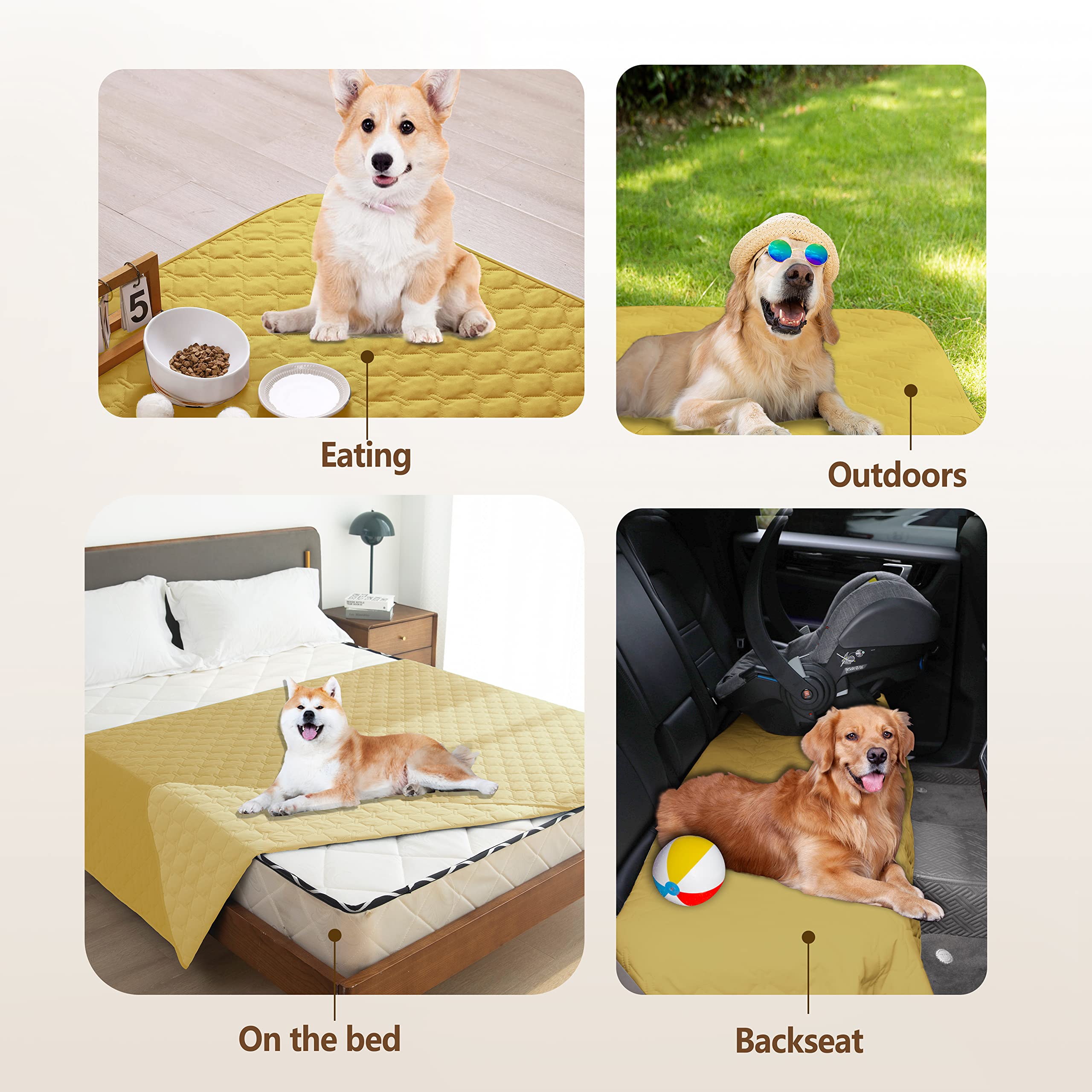 Gogobunny 100% Double-Faced Waterproof Dog Pet Blanket Sofa Couch Furniture Protector For Kids Children Dog Cat, Reversible(40X5