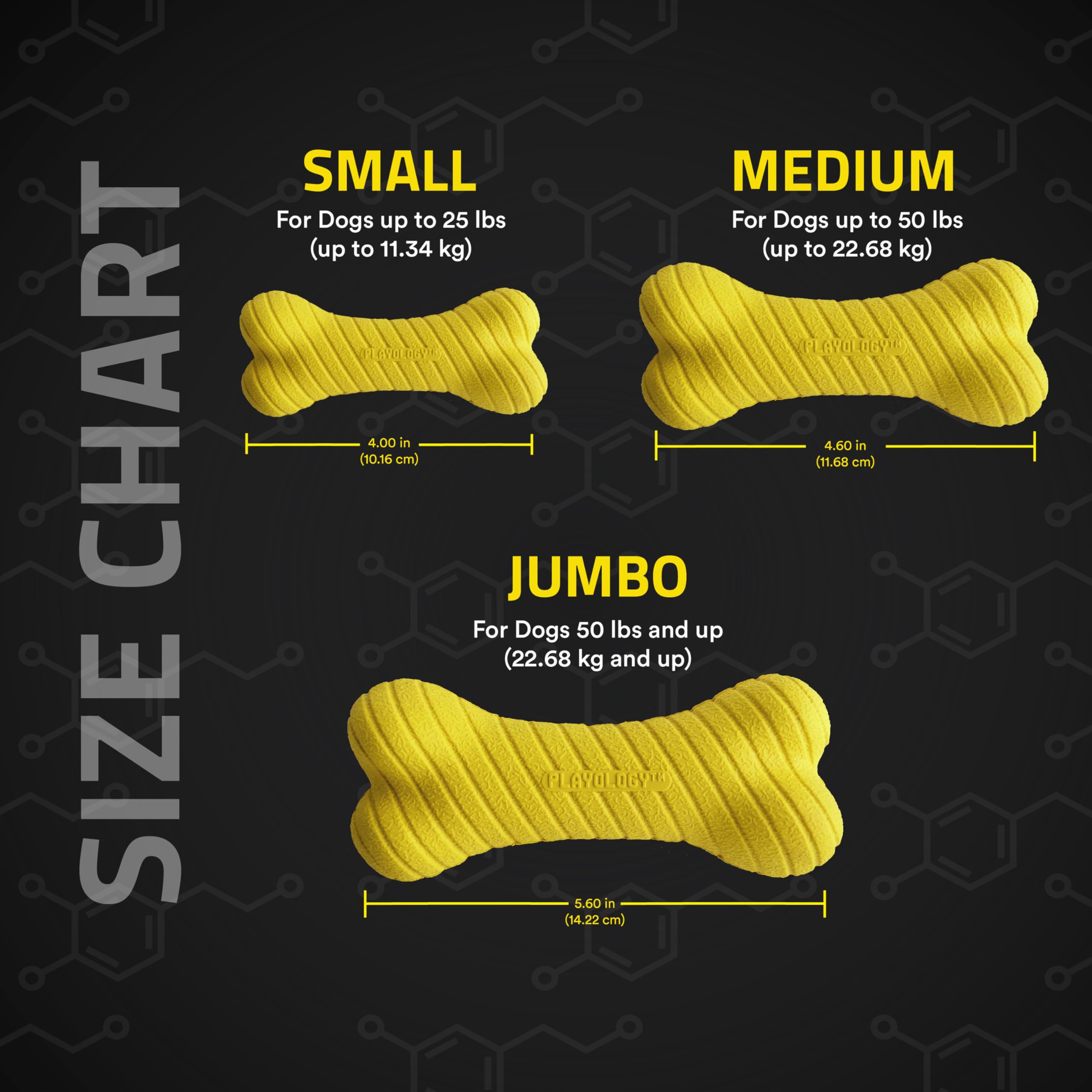 Playology Dual Layer Bone | Engaging All Natural Chicken Scented Dog Toy, Yellow Bone For Medium Dogs Up To 50Lbs | Interactive & Durable For Tough Chewers