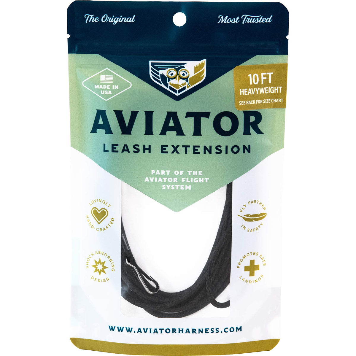 The Aviator Bird Harness Leash Extension: 10 Foot/3 Meter For Petite And X-Sm.