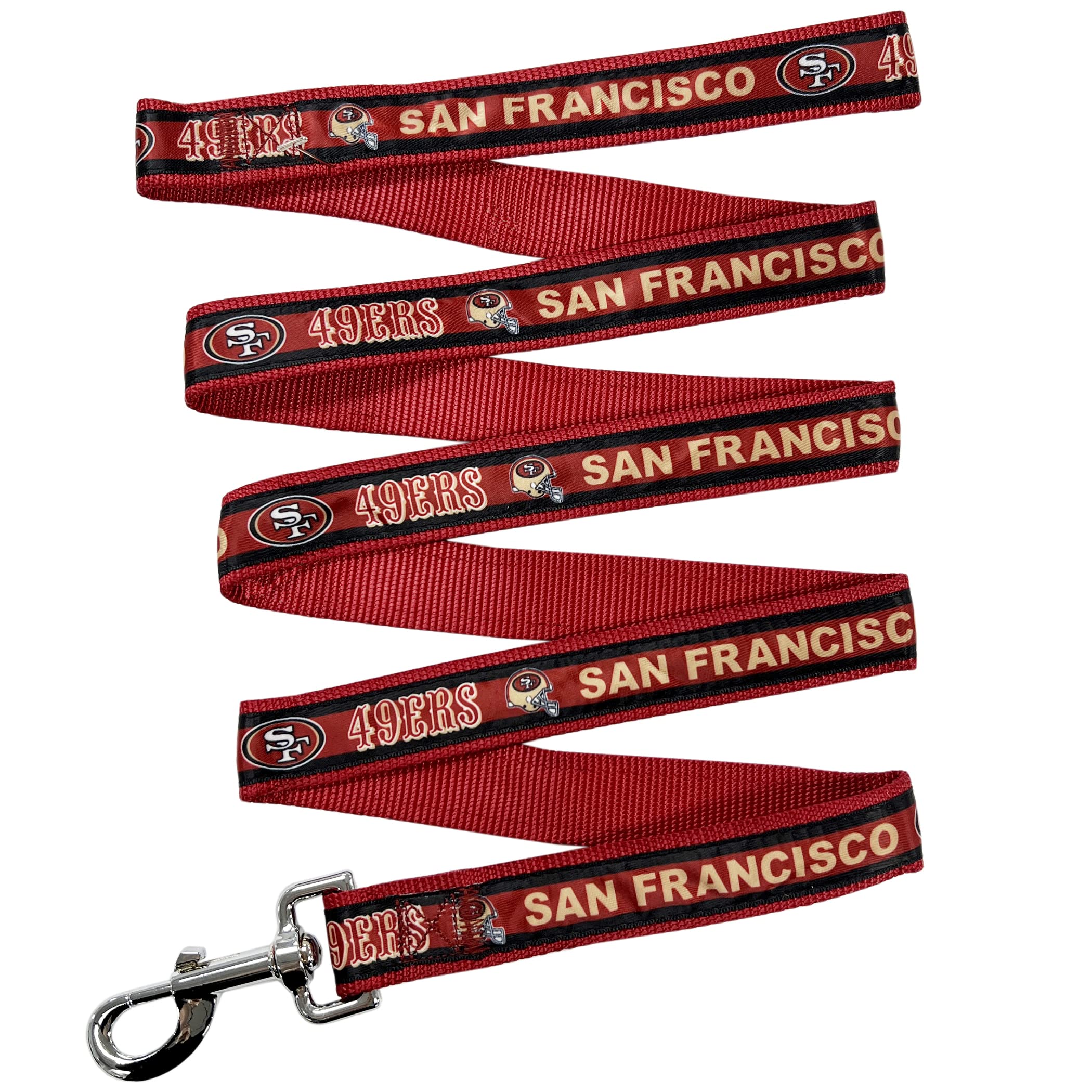 Nfl Pet Leash San Francisco 49Ers Dog Leash, Medium Football Team Leash For Dogs & Cats. A Shiny & Colorful Cat Leash & Dog Leas