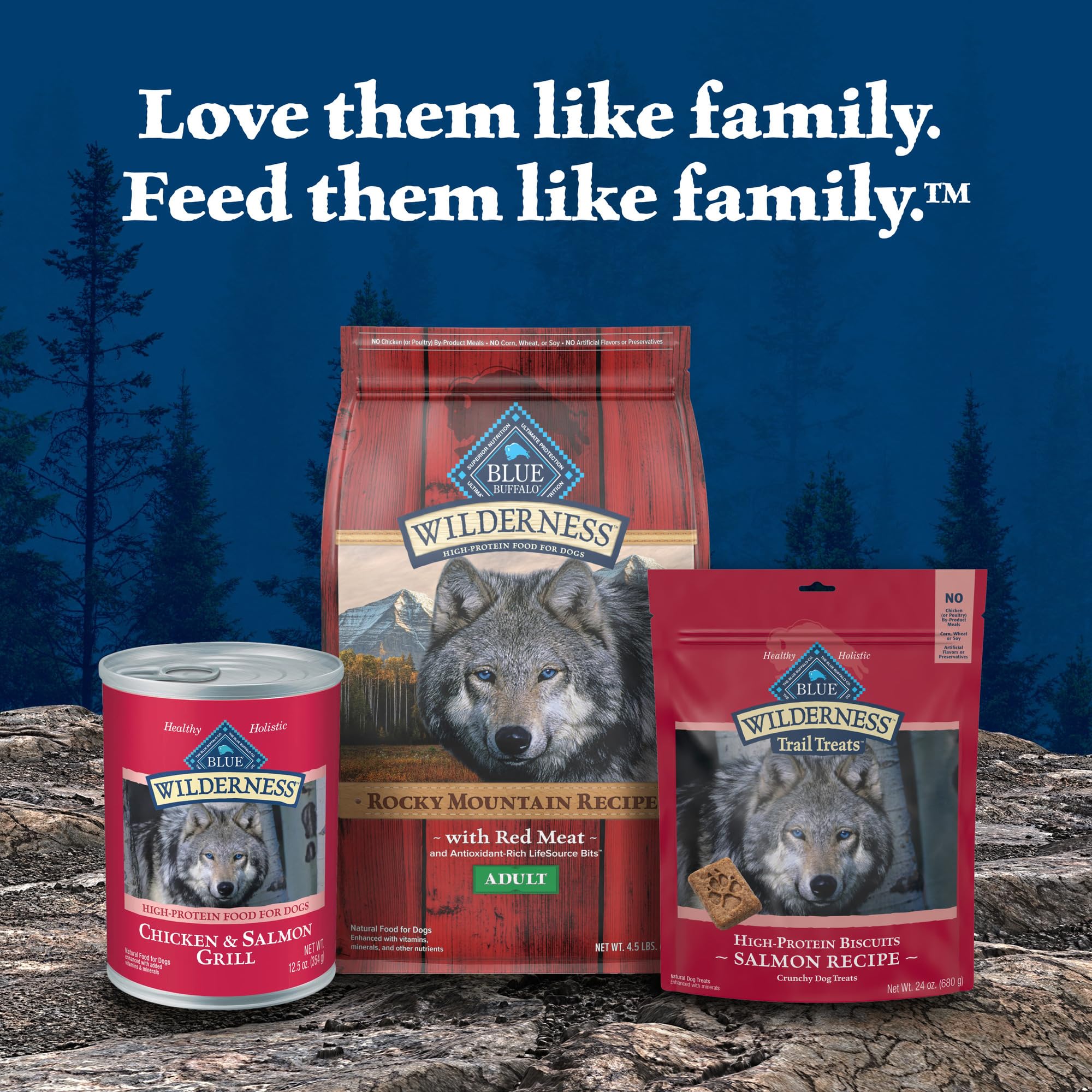 Blue Buffalo Wilderness Adult Wet Dog Food with Wholesome Grains, Made with Natural Ingredients, Beef & Chicken Grill, 12.5-oz.