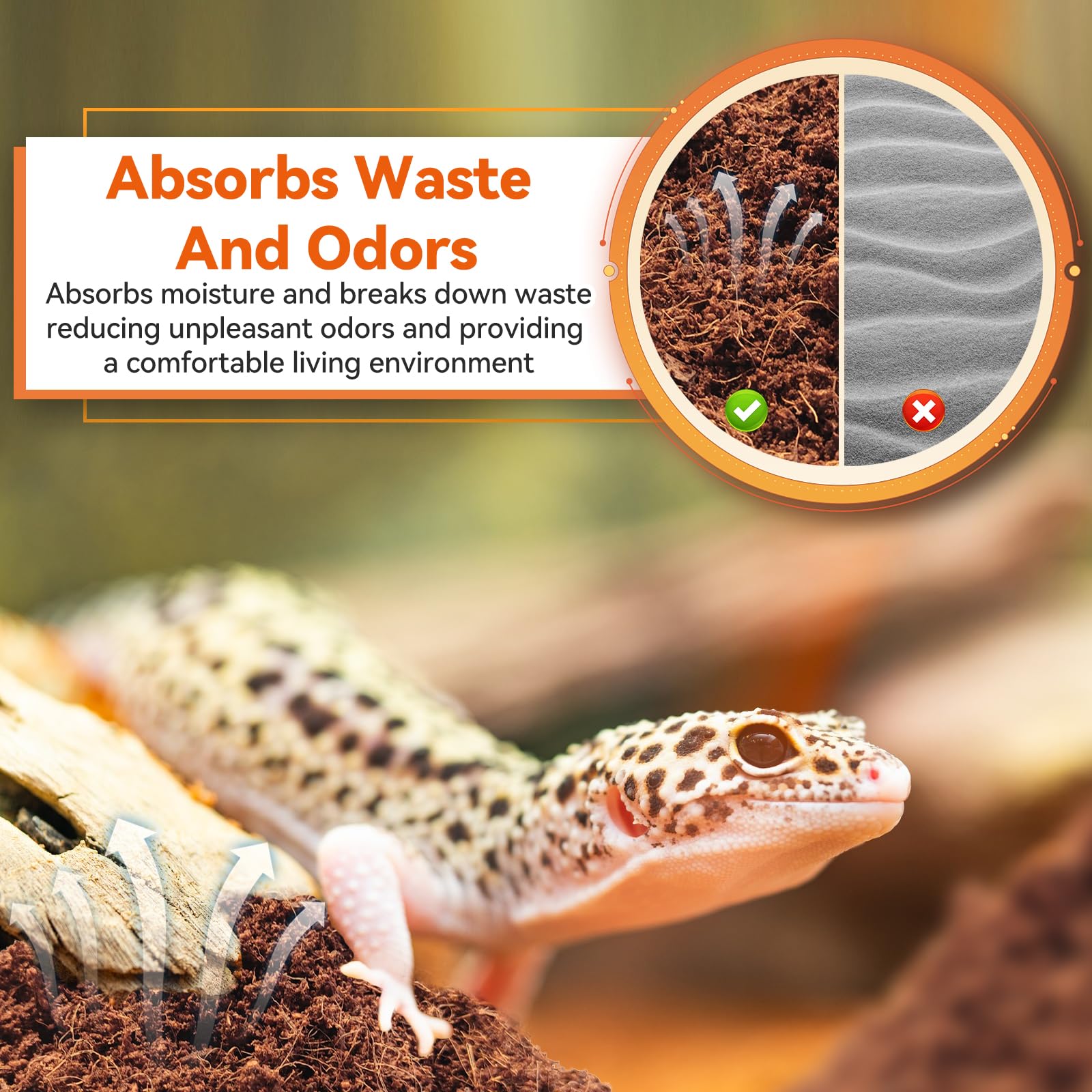 Legigo 2 Pack Compressed Coconut Fiber Substrate - 100% Organic Coconut Fiber Brick Bedding for Reptiles, Natural Coco Husk Subs