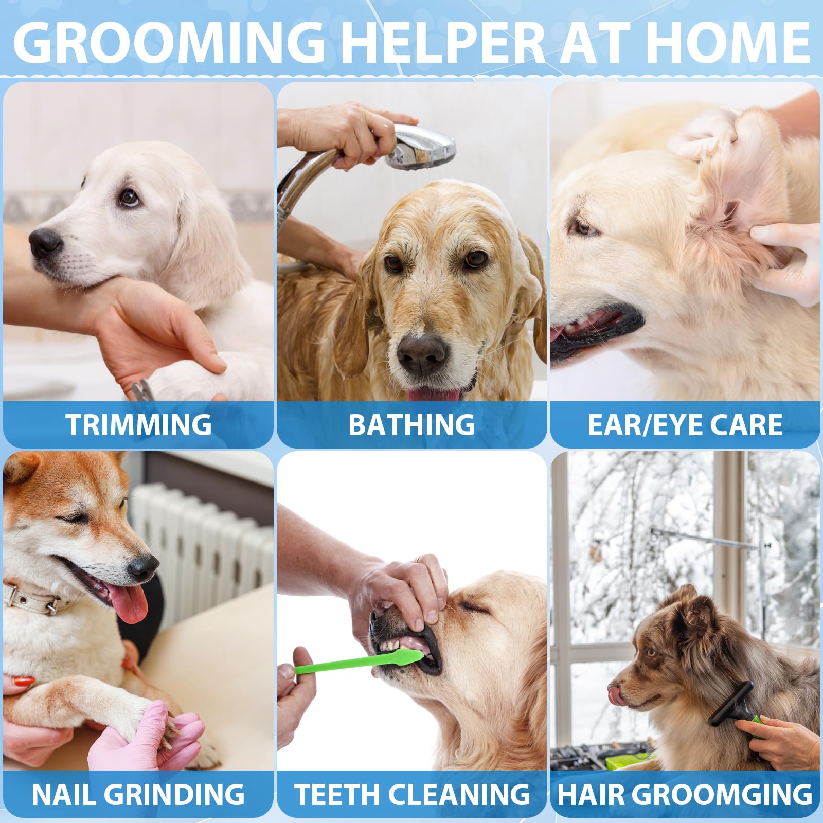 ATESON Pet Dog Grooming Hammock Harness for Medium Dogs Nail Trimming, Dog Sling for Cutting Nails, Dog Hanging Holder Hanger wi
