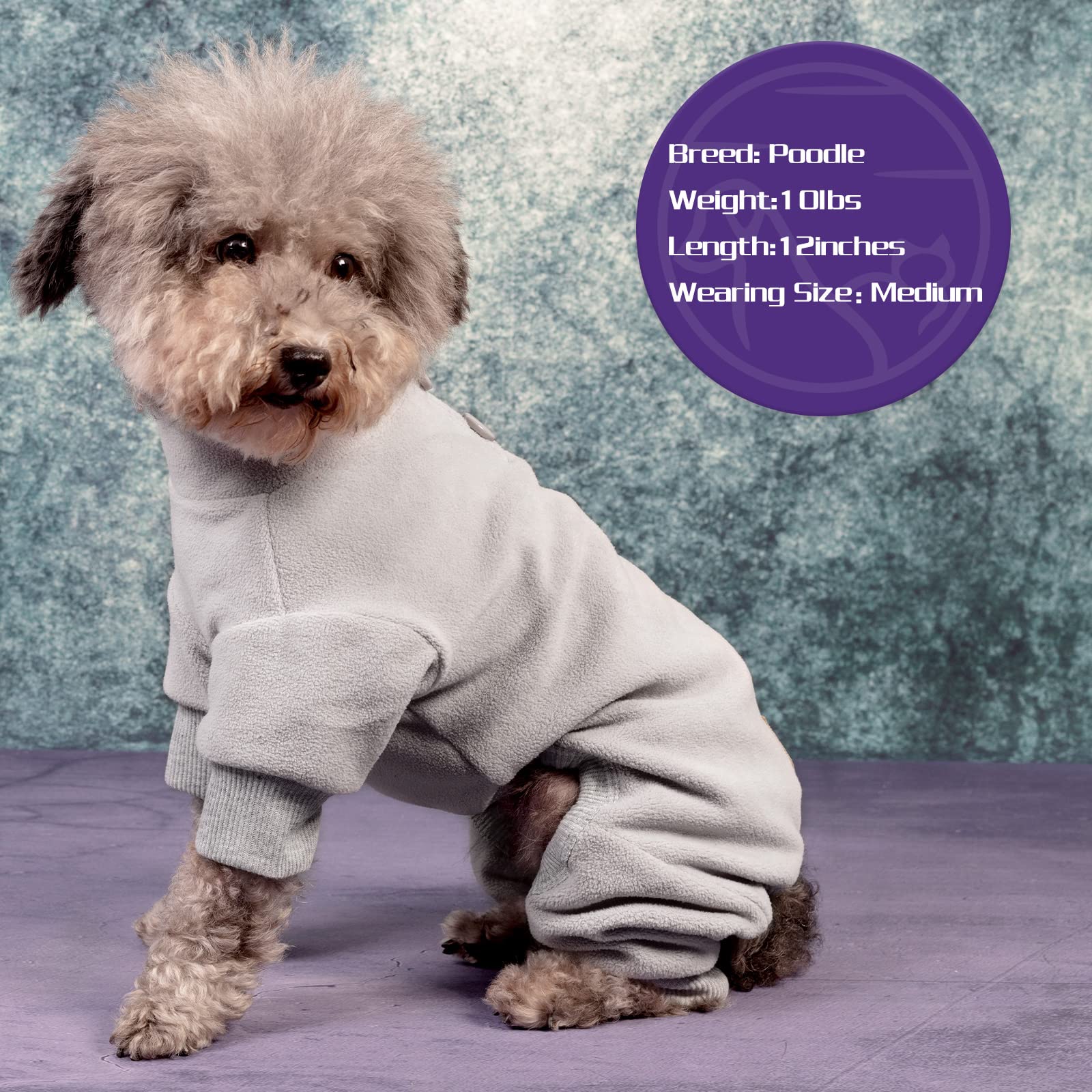 Cyeollo Fleece Dog Pajamas Thermal Dog Onesie Stretchable Large Dog Pjs Jumpsuit Warm Coat Dog Pajamas For Large Sized Dogs Girl