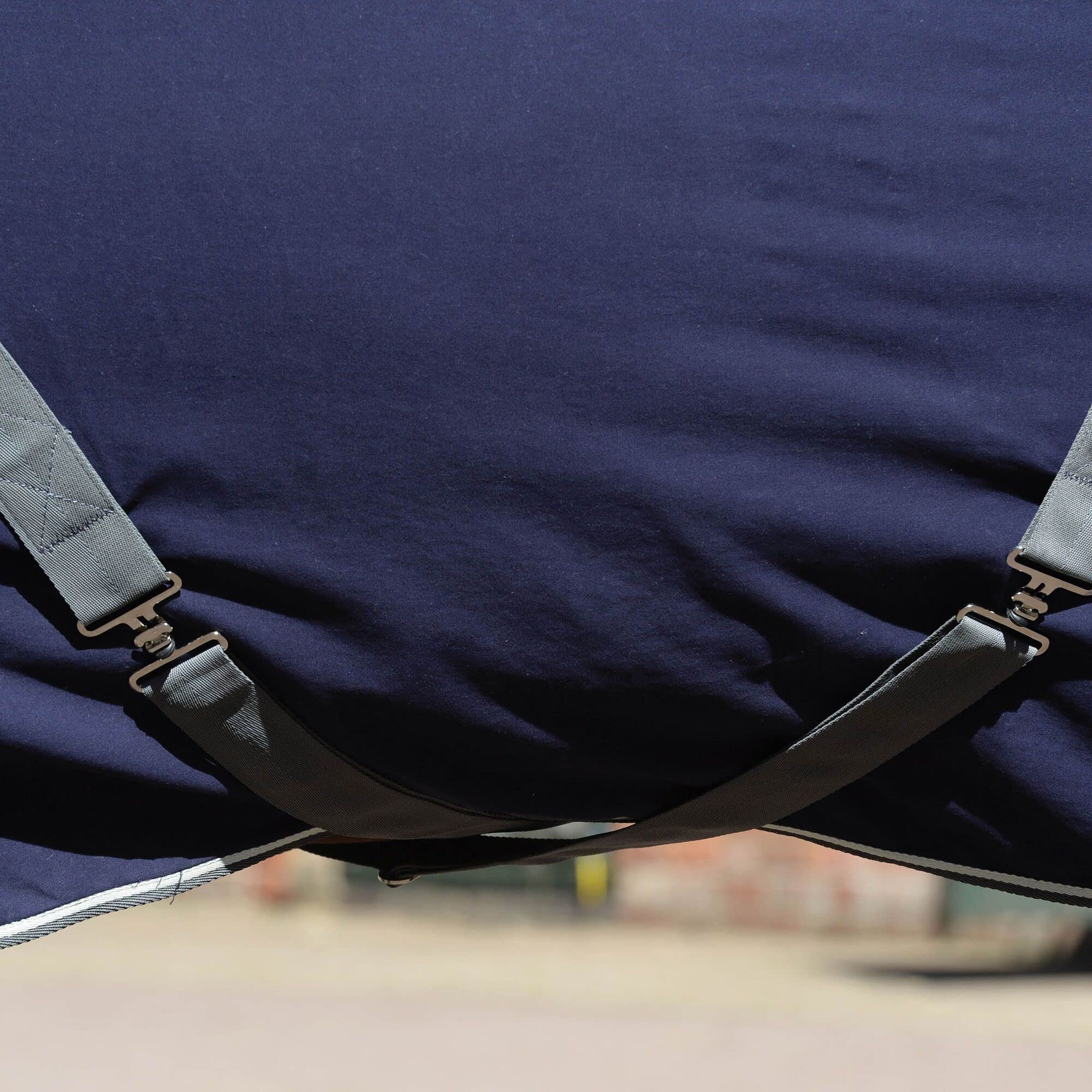 Weatherbeeta Cotton Show Sheet With Surcingles Ii Standard Neck, Dark Blue/Grey/White, 78'