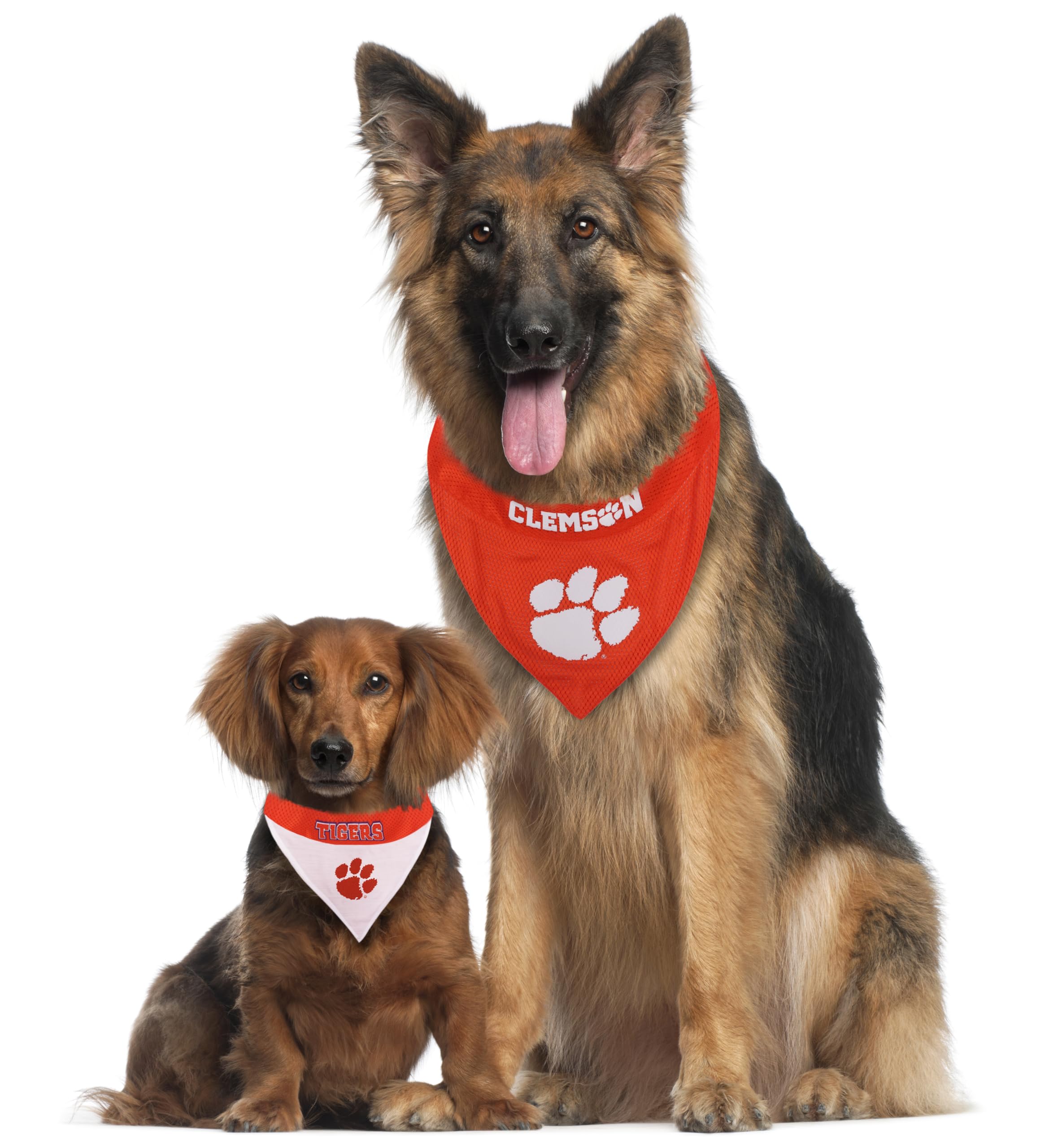 Pets First Collegiate Pet Accessories, Reversible Bandana, Clemson Tigers Size Xx-Large