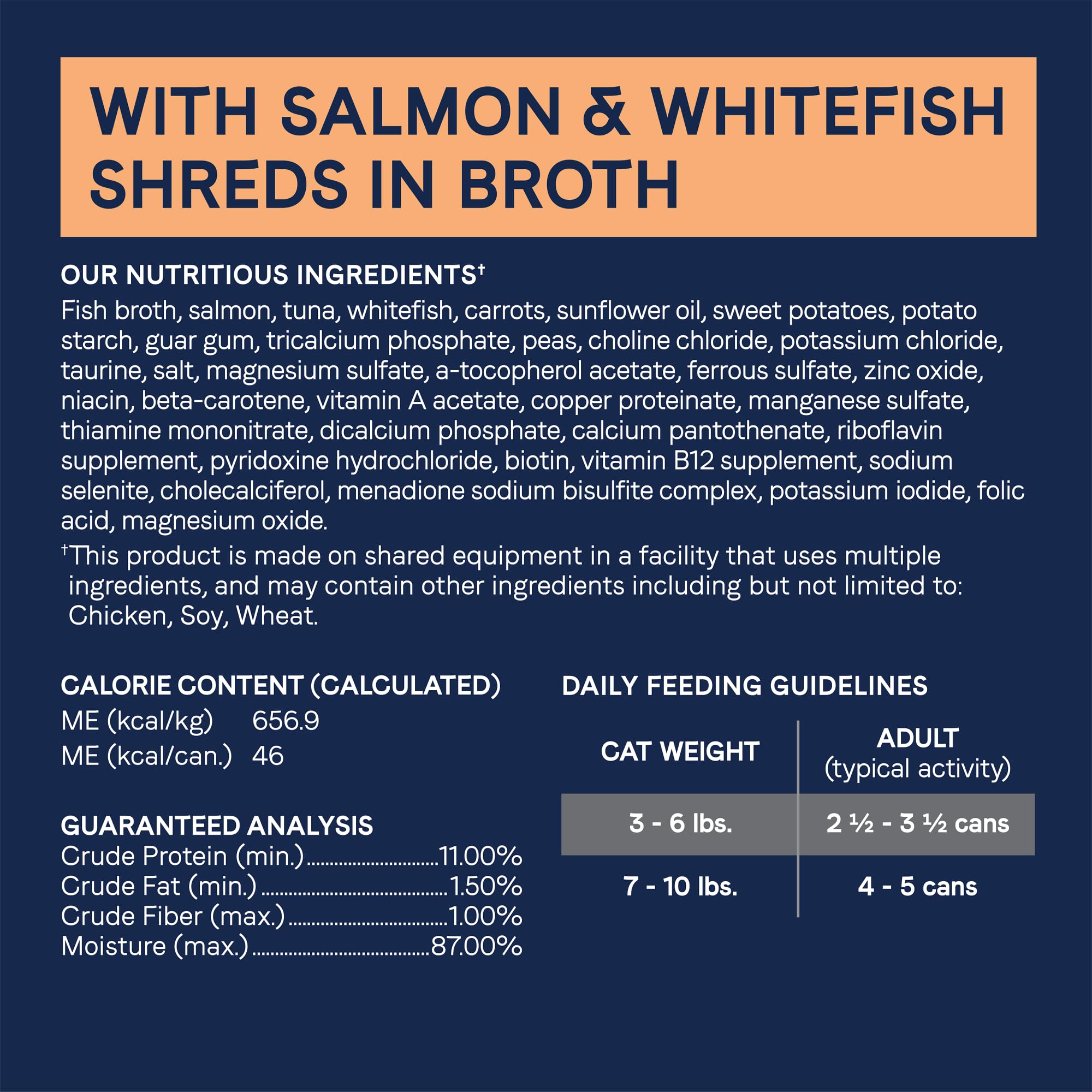 CANIDAE PURE With Salmon and Whitefish in Broth Cat Wet (24) 2.46 oz.