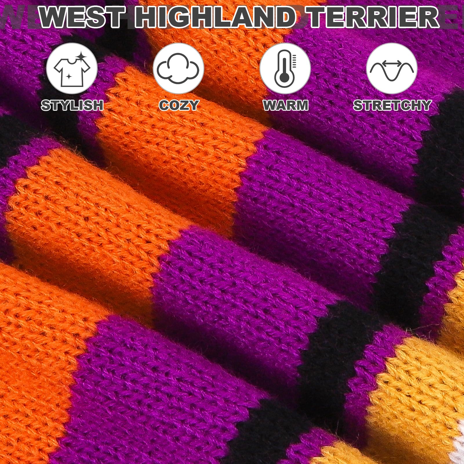 PAWCHIE Dog Sweater for Small Size Dog Girls Boys, Warm Coat Turtleneck Thick Dog Clothes with Leash Hole, Stretchy Knitted Dog