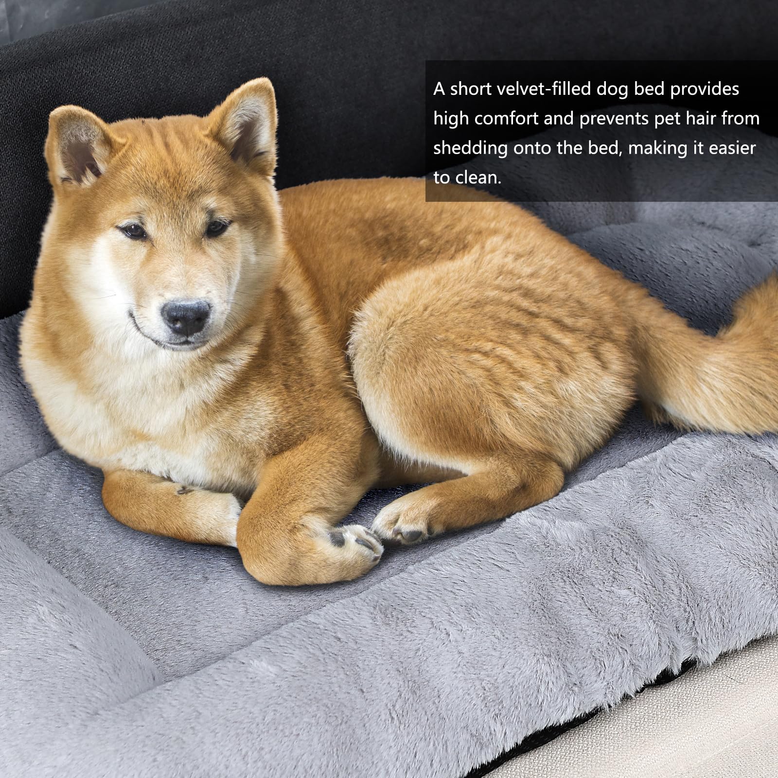 36 Inch Dog Crate Bed Washable,Extra Soft Dog Crate Pad 36 X 24 Fit Kennel Or Cage With Anti-Slip Bottom Fluffy Plush Sleeping M