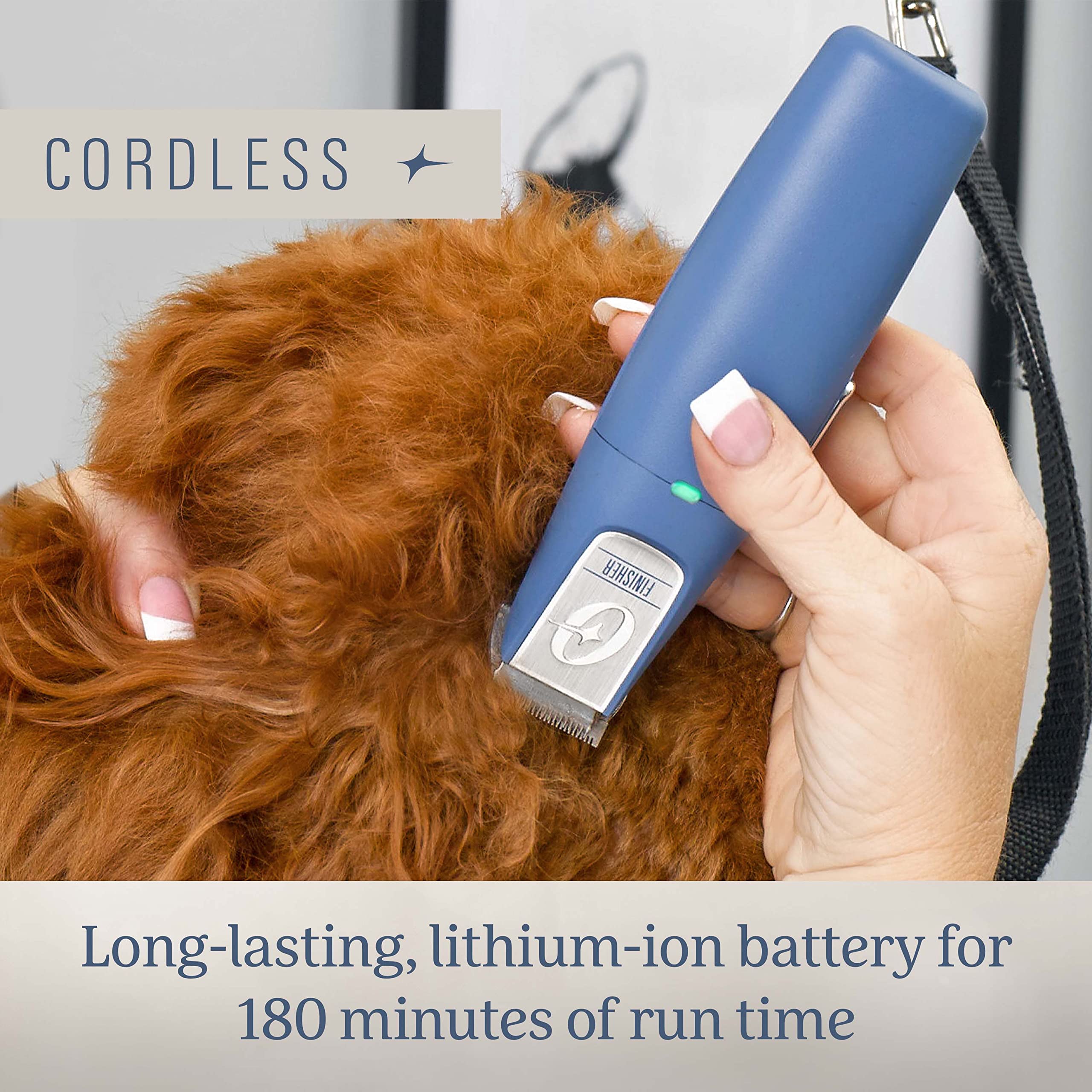 Oster Professional Cordless Finisher Animal Trimmer With Rechargeable Battery, Blue