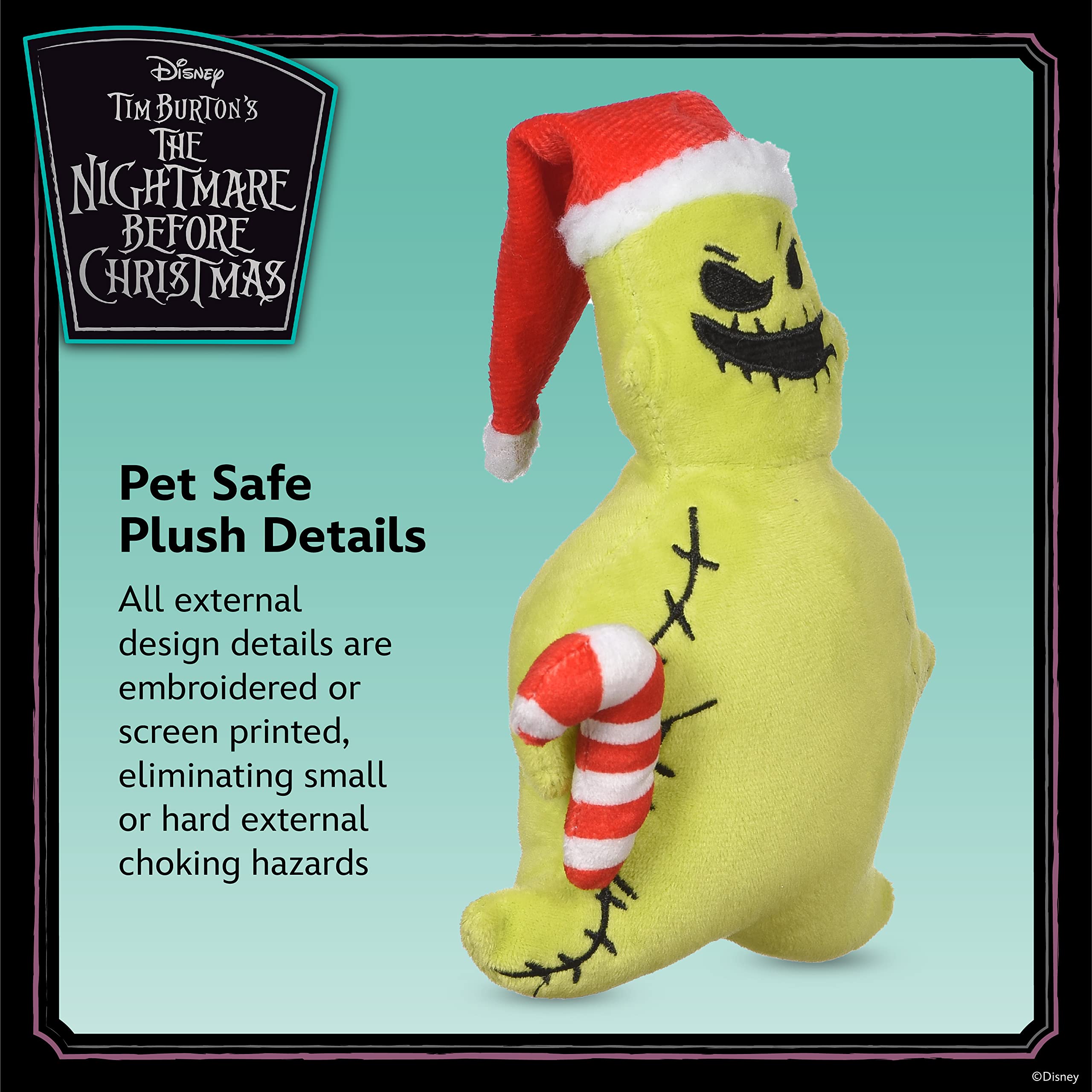 Disney For Pets Tim Burtons Nightmare Before Christmas 6    Holiday Oogie Boogie With Santa Hat Toy For Dogs | Nightmare Before