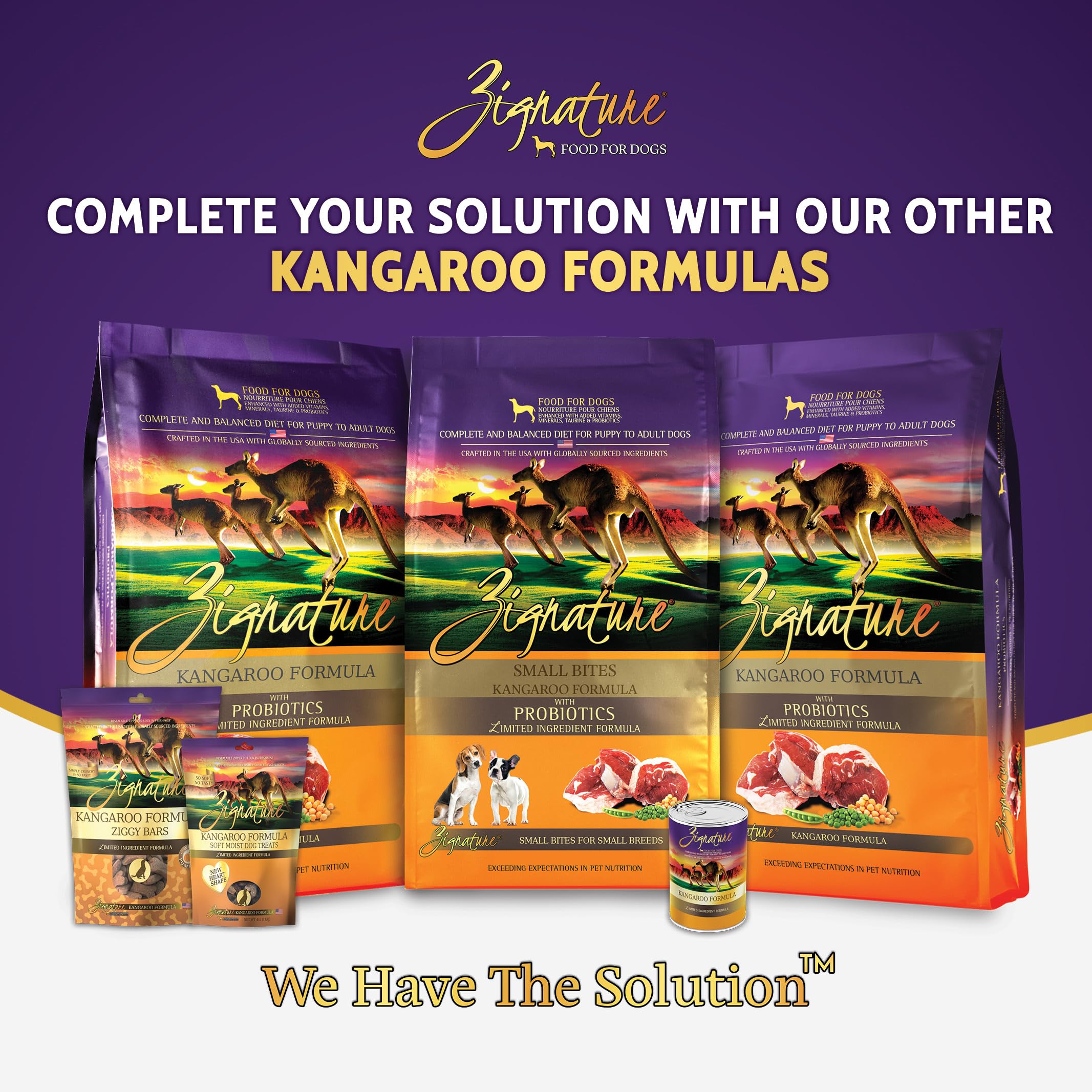 Zignature Kangaroo Limited Ingredient Formula Small Bites Dry Dog Food 12.5lb
