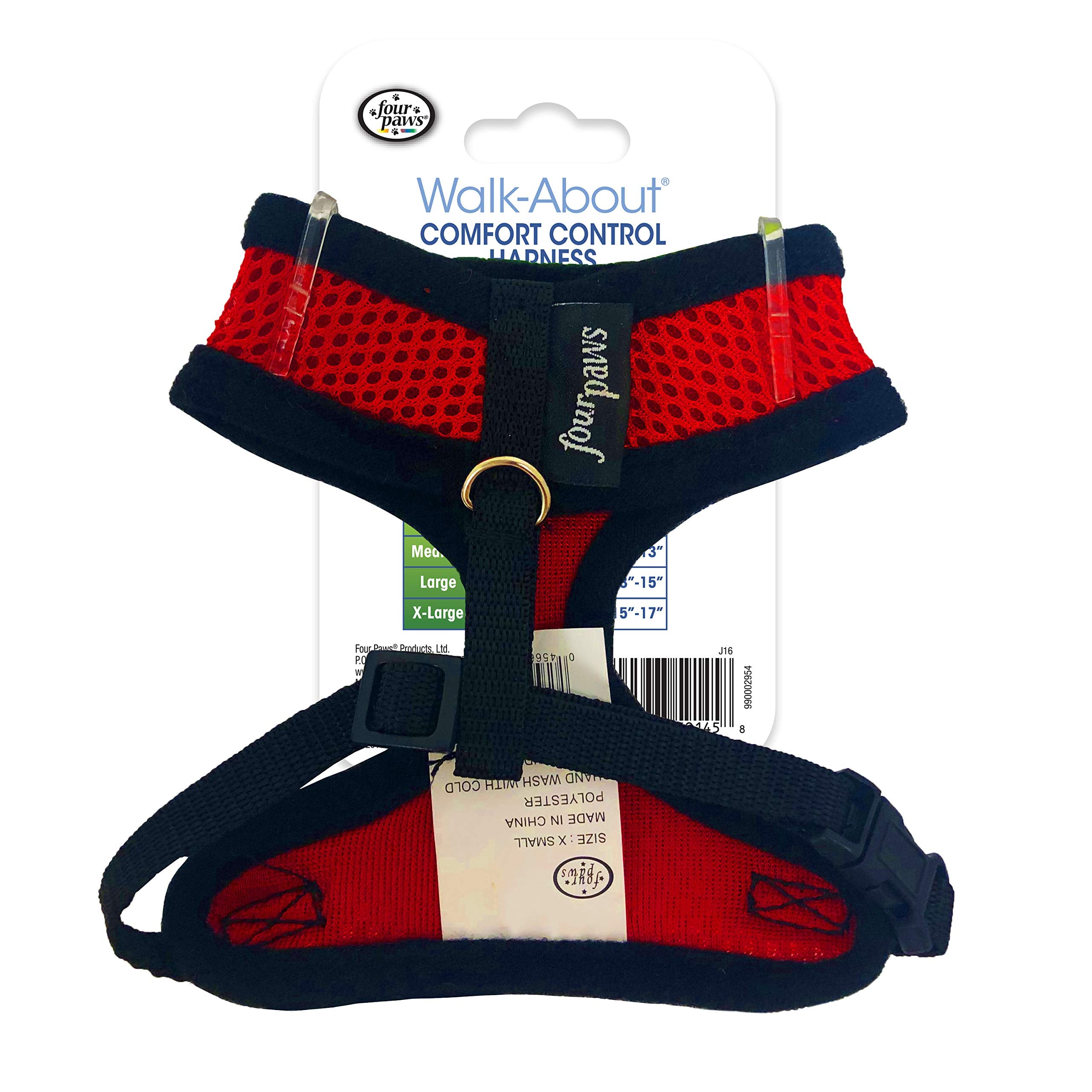 Four Paws Comfort Control Dog Harness Red Extra Small