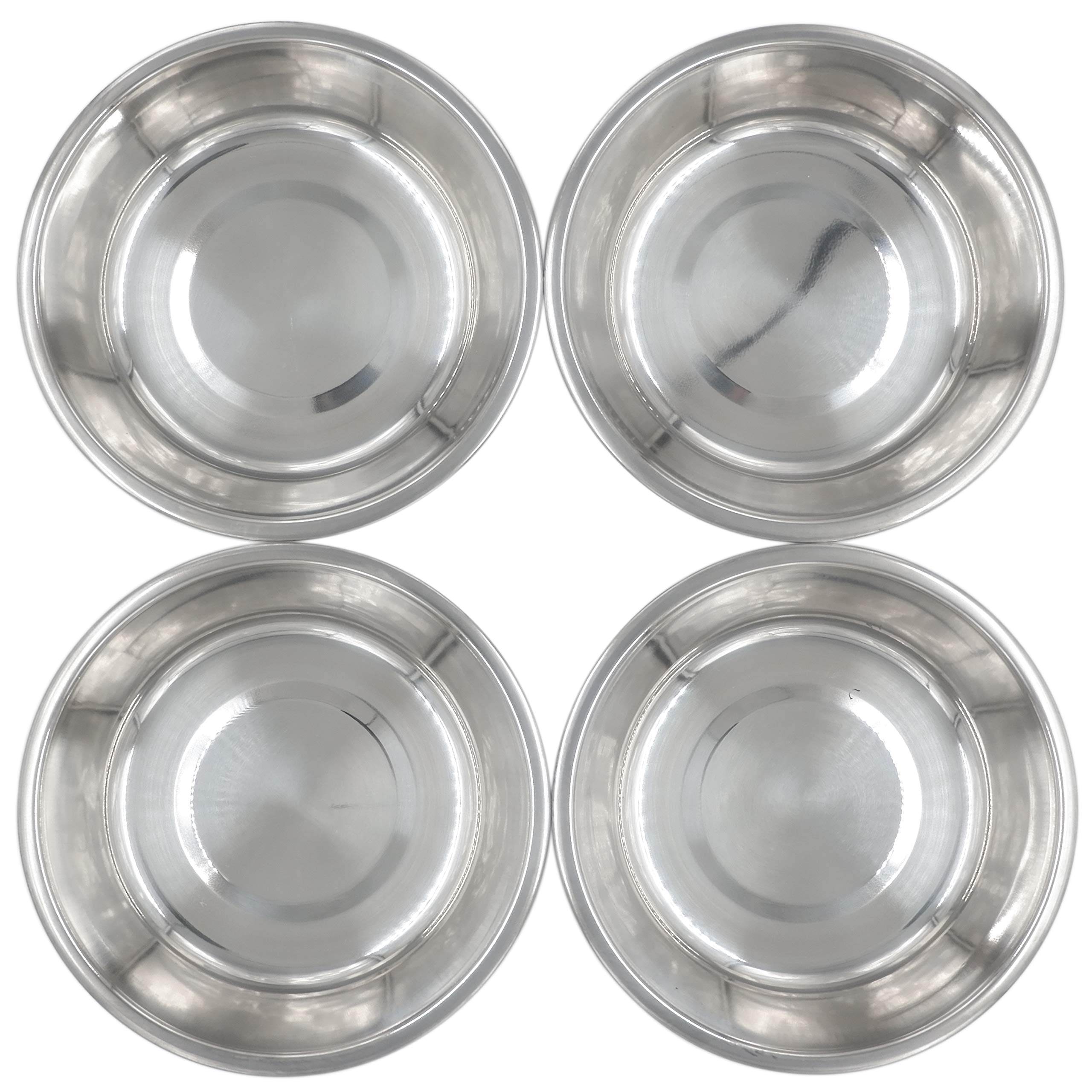 Dog Bowls Cat Bowls (Stainless Steel Bowls, 4-Pack)