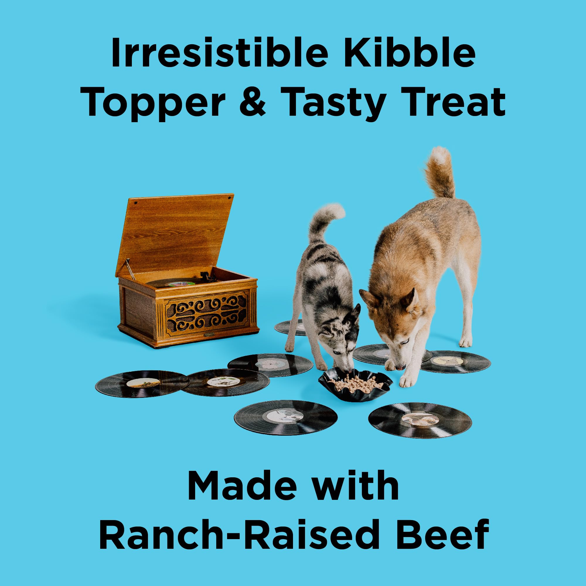 BIXBI Liberty Freeze Dried Dog Food Topper + Dog Treat, Beef Recipe, 4.5 oz - 98% Meat and Organs, No Fillers - Pantry-Friendly